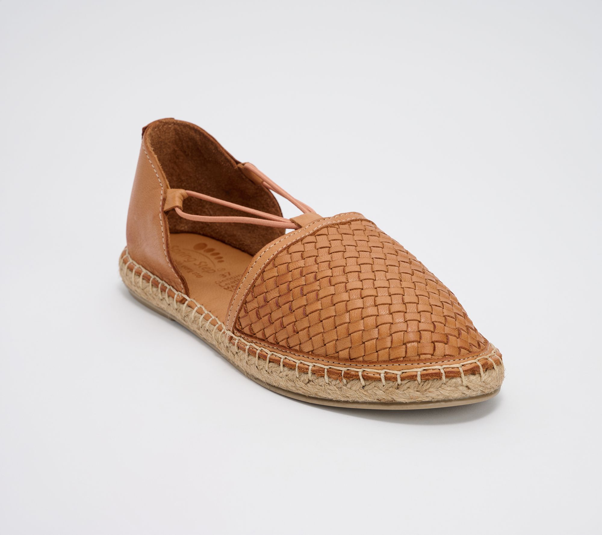 Spring Step Woven Leather Slip-Ons - Clovae