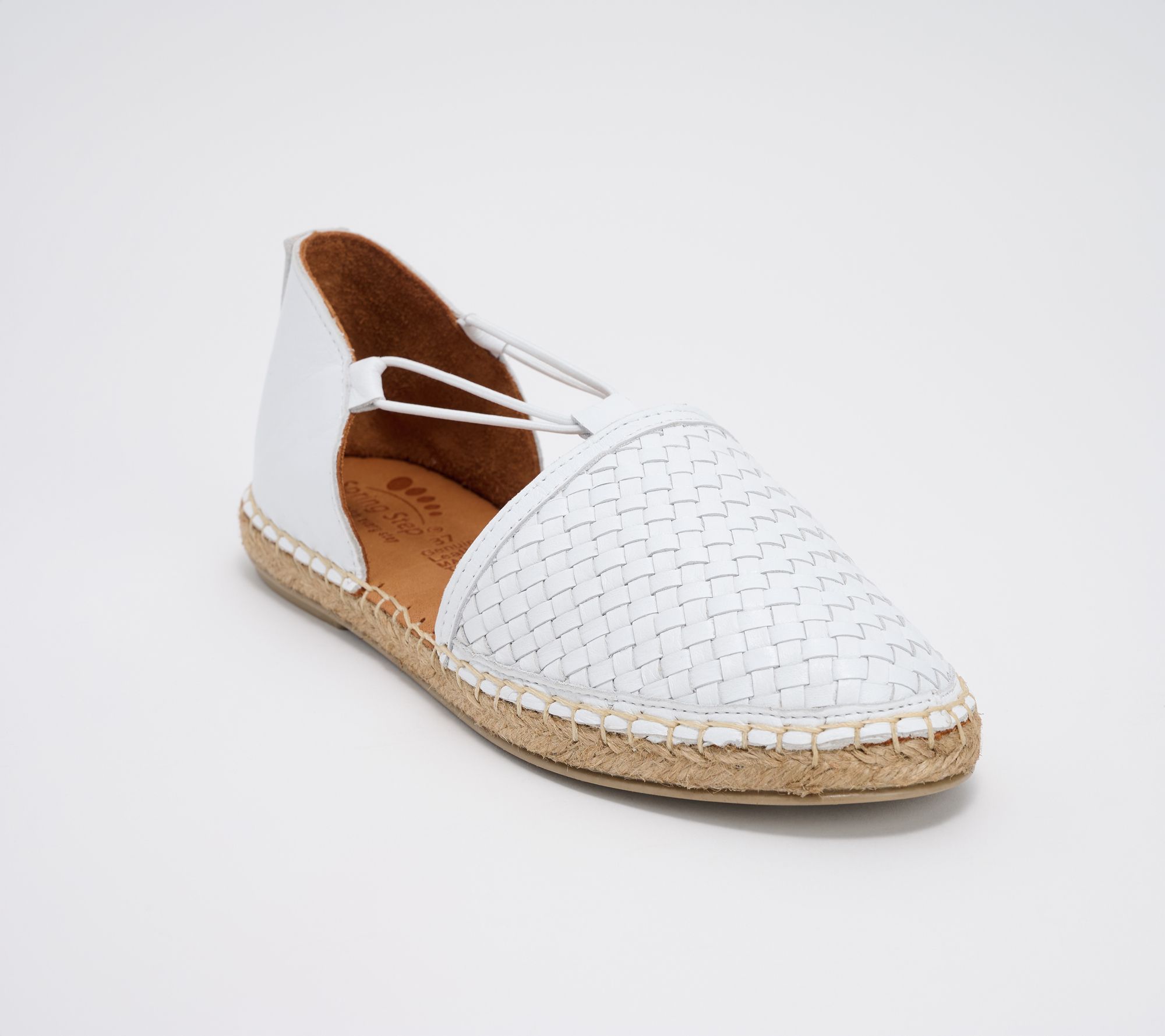 Spring Step Woven Leather Slip-Ons - Clovae