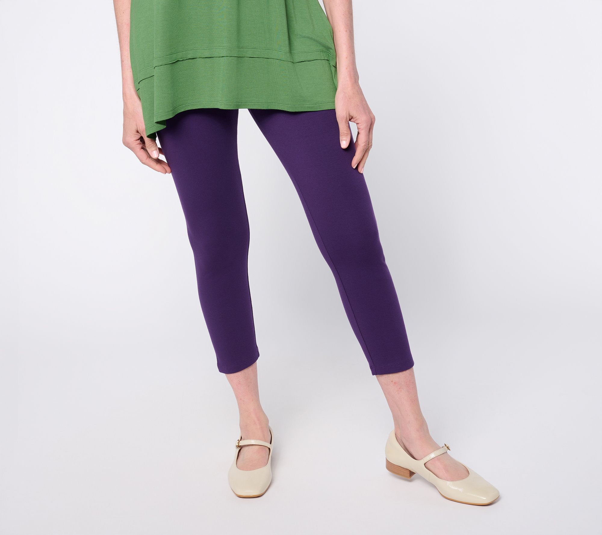 LOGO Layers by Lori Goldstein Regular Cropped Leggings
