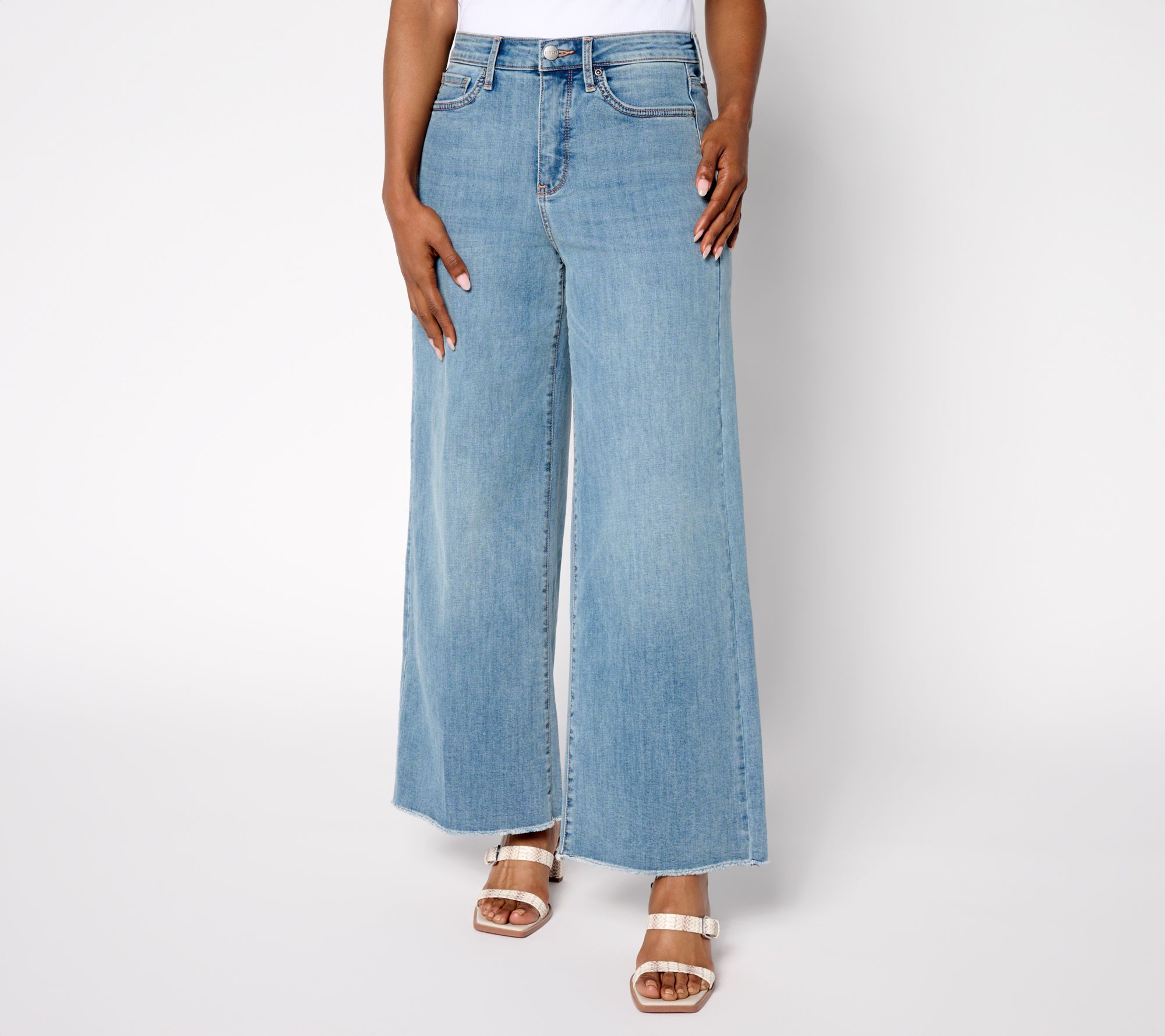 "As Is" NYDJ High Rise Brodi Wide Leg Ankle Jean with Cool Embrace