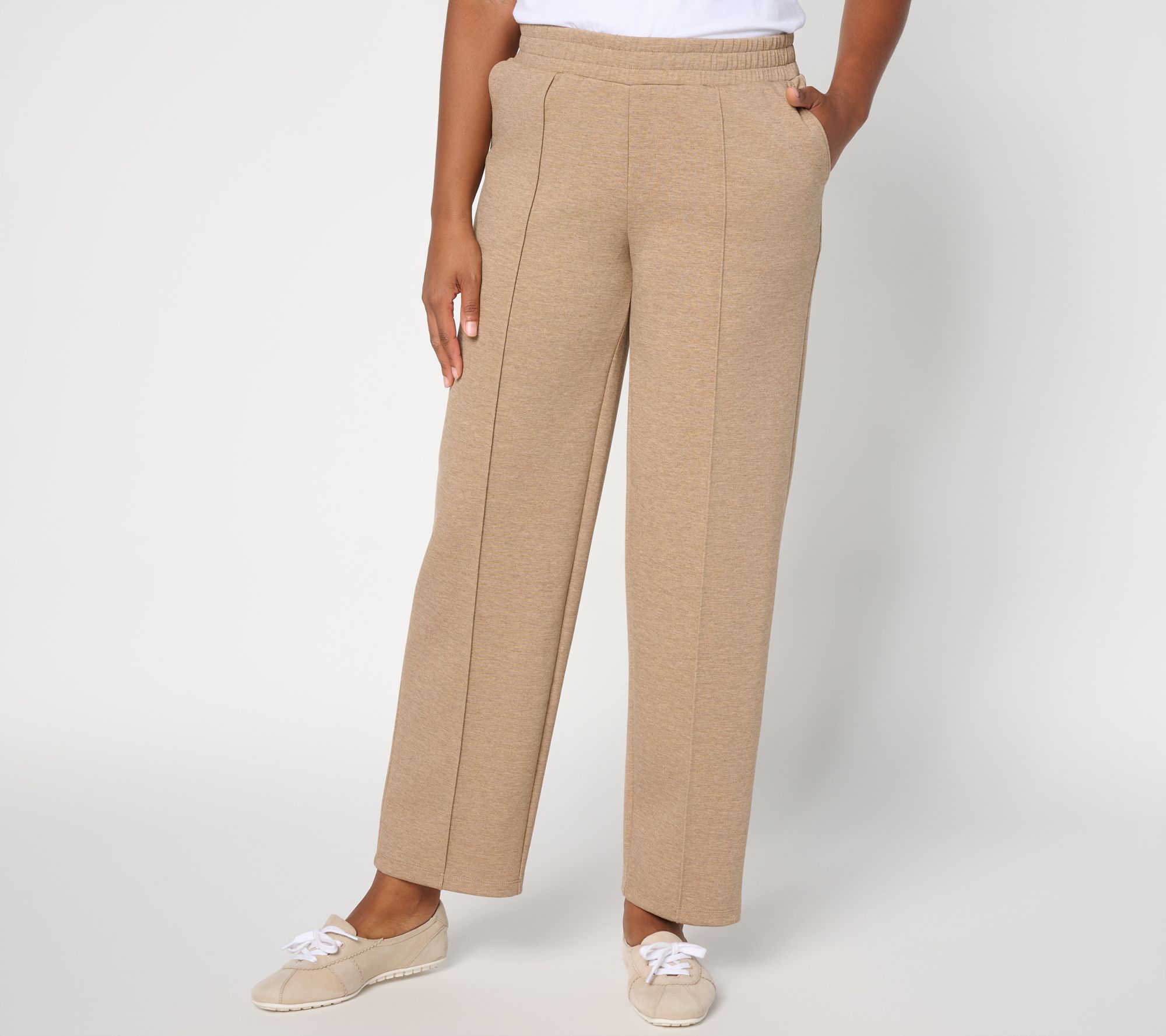 Susan Graver Petite Weekend Serene Knit Pull On Pants