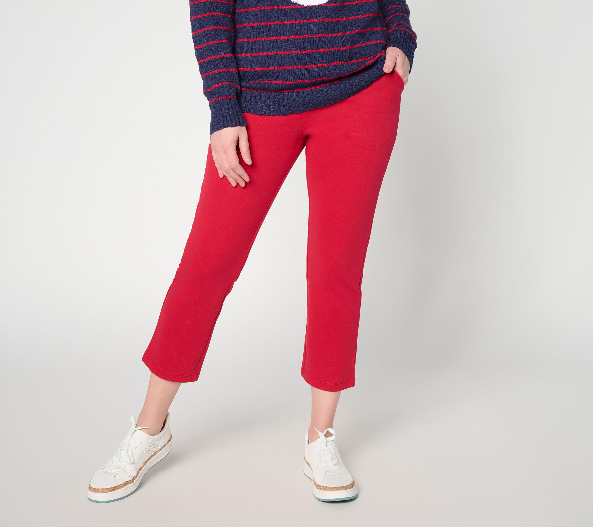 "As Is" Belle Beach by Kim Gravel Regular Seaside Sweats Drawstring Crop