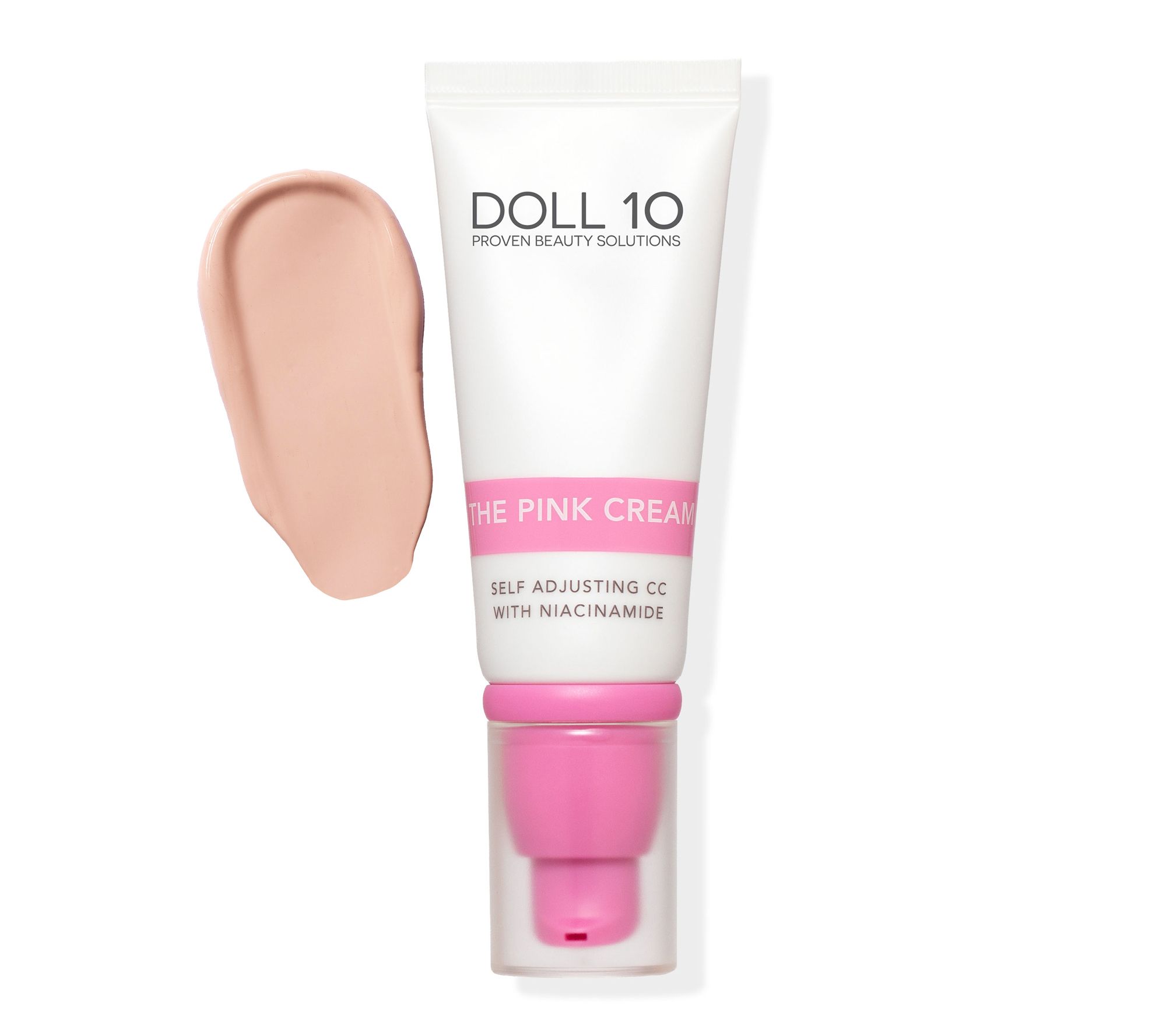 DOLL PINK 美顔器 セラム クリーム セット Doll 10 The Pink Cream Self Adjusting CC with Niacinamide - QVC.com