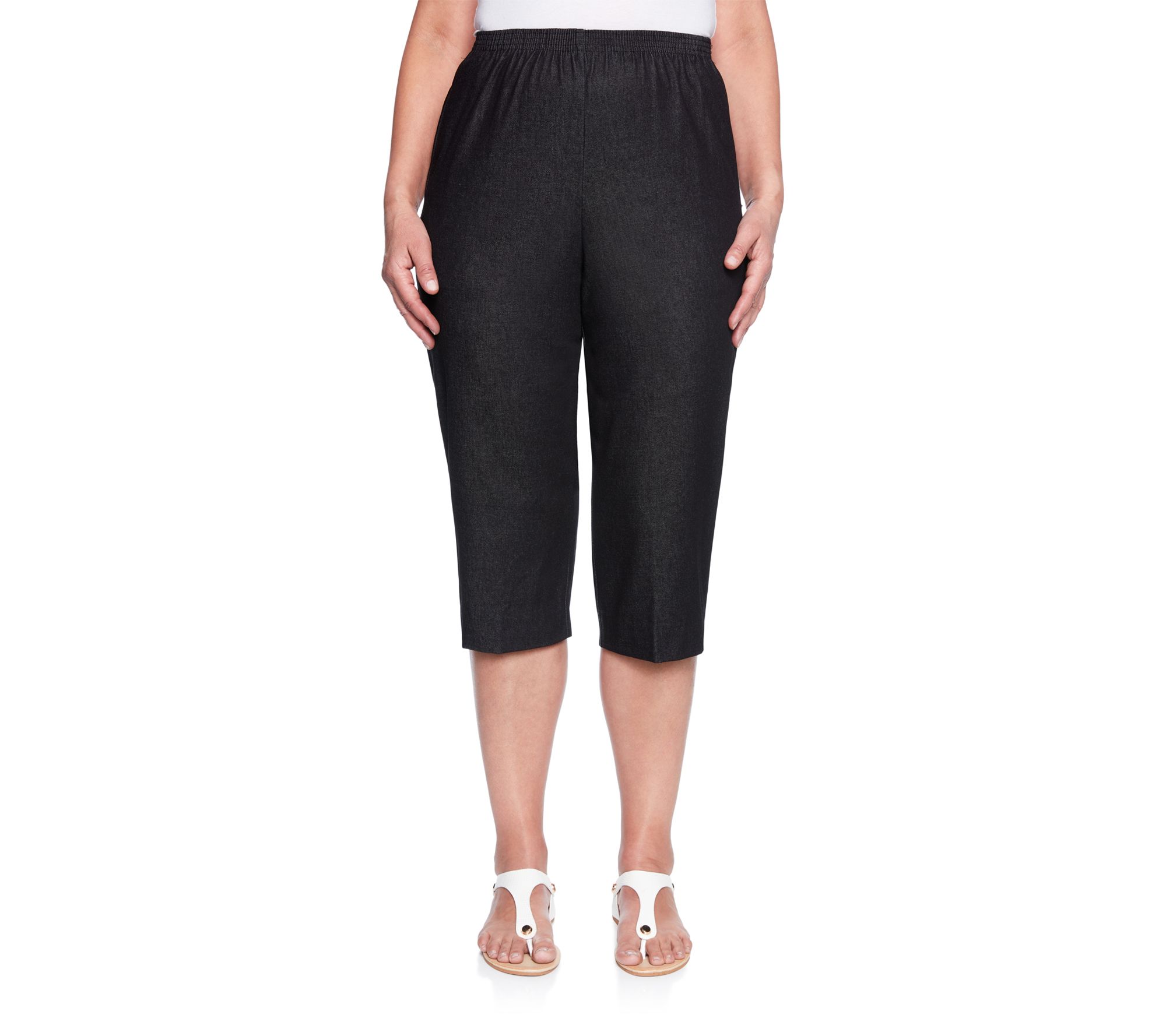 Alfred Dunner Petite Relaxed Fit Denim Capri Pants