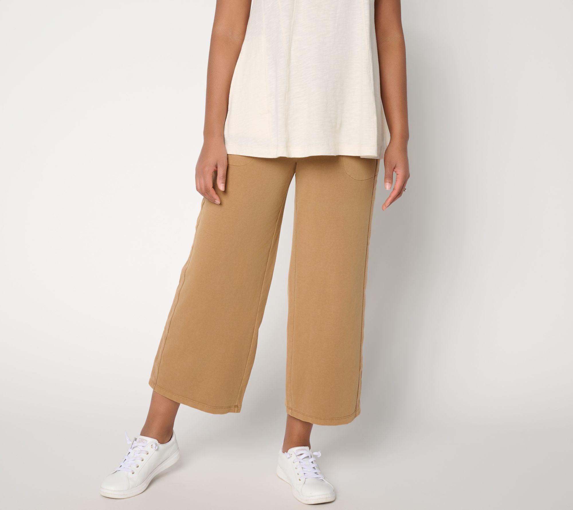 "As Is" LOGO Lounge by Lori Goldstein Pull On Cropped Sweatpants