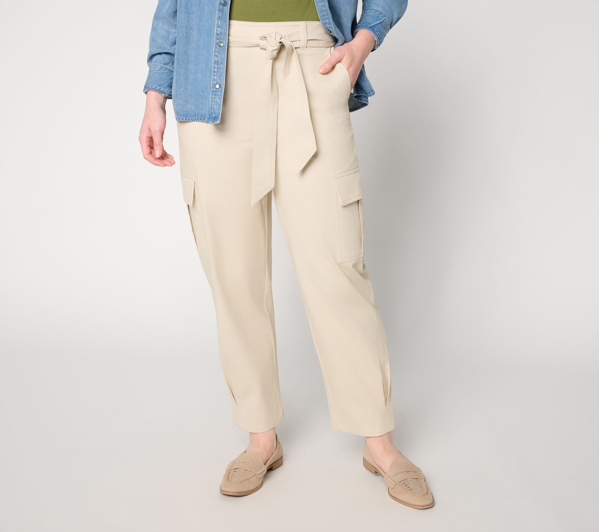 "As Is" Martha Stewart Signature Reg Utility Pocket Ankle Pants