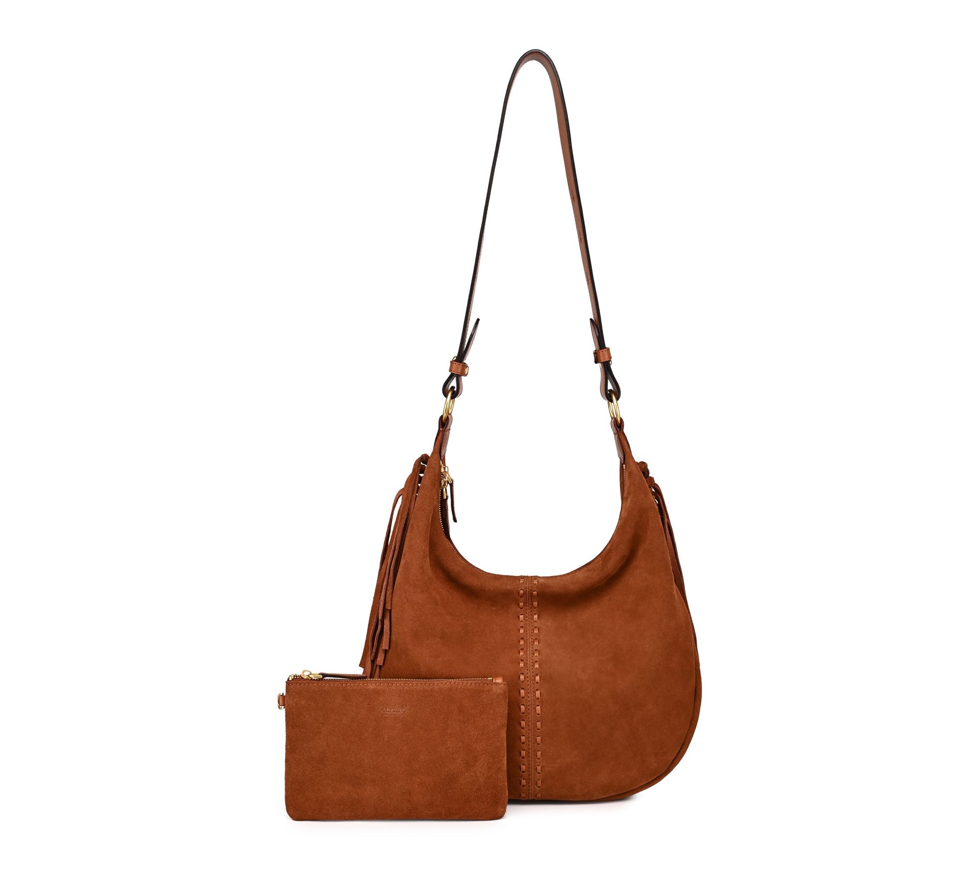 Old Trend Hydrangea Oversized Suede Shoulder Bag