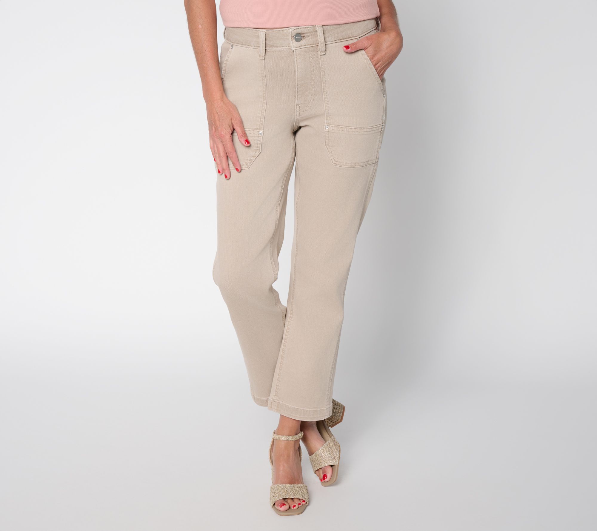 "As Is" Warp & Weft Regular SBN Stretch UtilityStraight -Leg Jeans