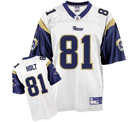 NFL St. Louis Rams T. Holt Replica White Jersey 