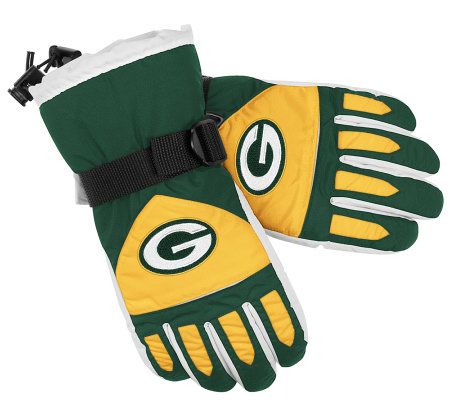 NFL Green Bay Packers Nylon Padded Winter Gloves 