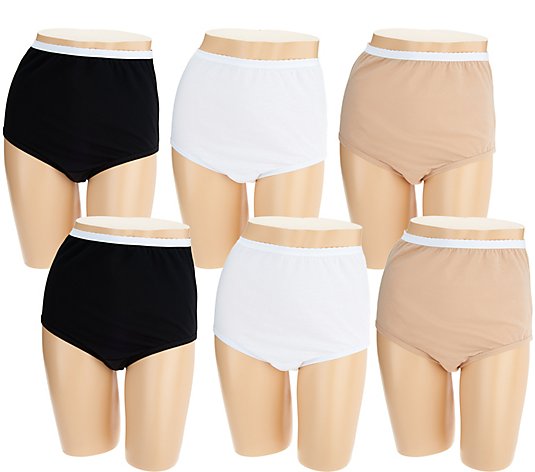 Breezies S 6 Cotton Women/'s Brief Panties UltimAir Pastel 12 NEW A22767