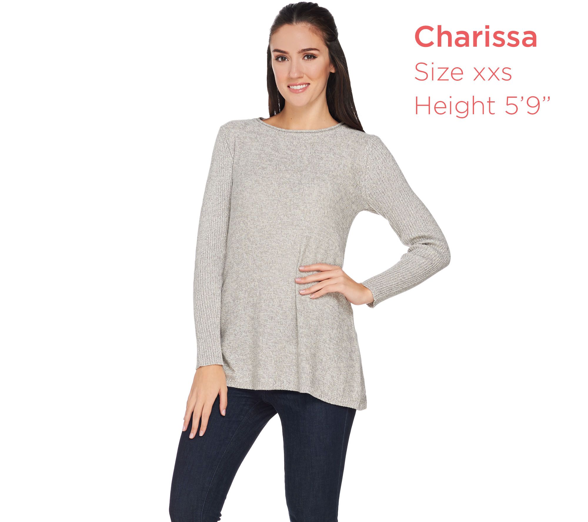 Lisa Rinna Collection Scoop Neck Long Sleeve Sweater - QVC.com