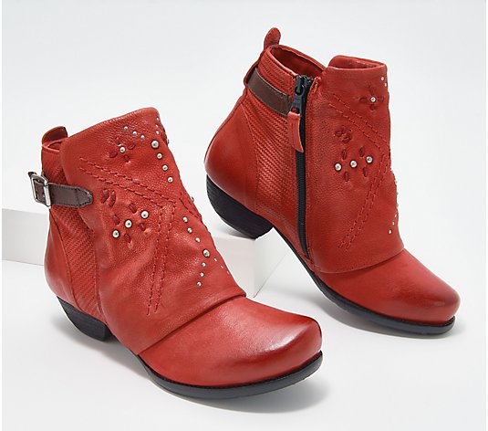 Miz Mooz Leather Studded Ankle Boots - Mills