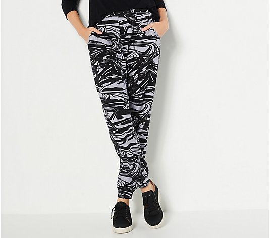 LOGO Lounge by Lori Goldstein Regular Marble French Terry Jogger Pants
