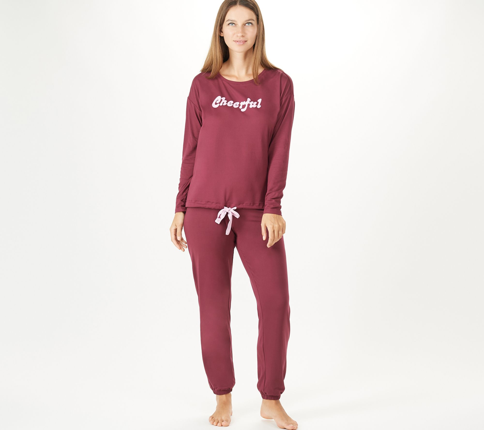 AnyBody Sleep Regular Brushed Jersey Printed 2-Piece Pajama Set