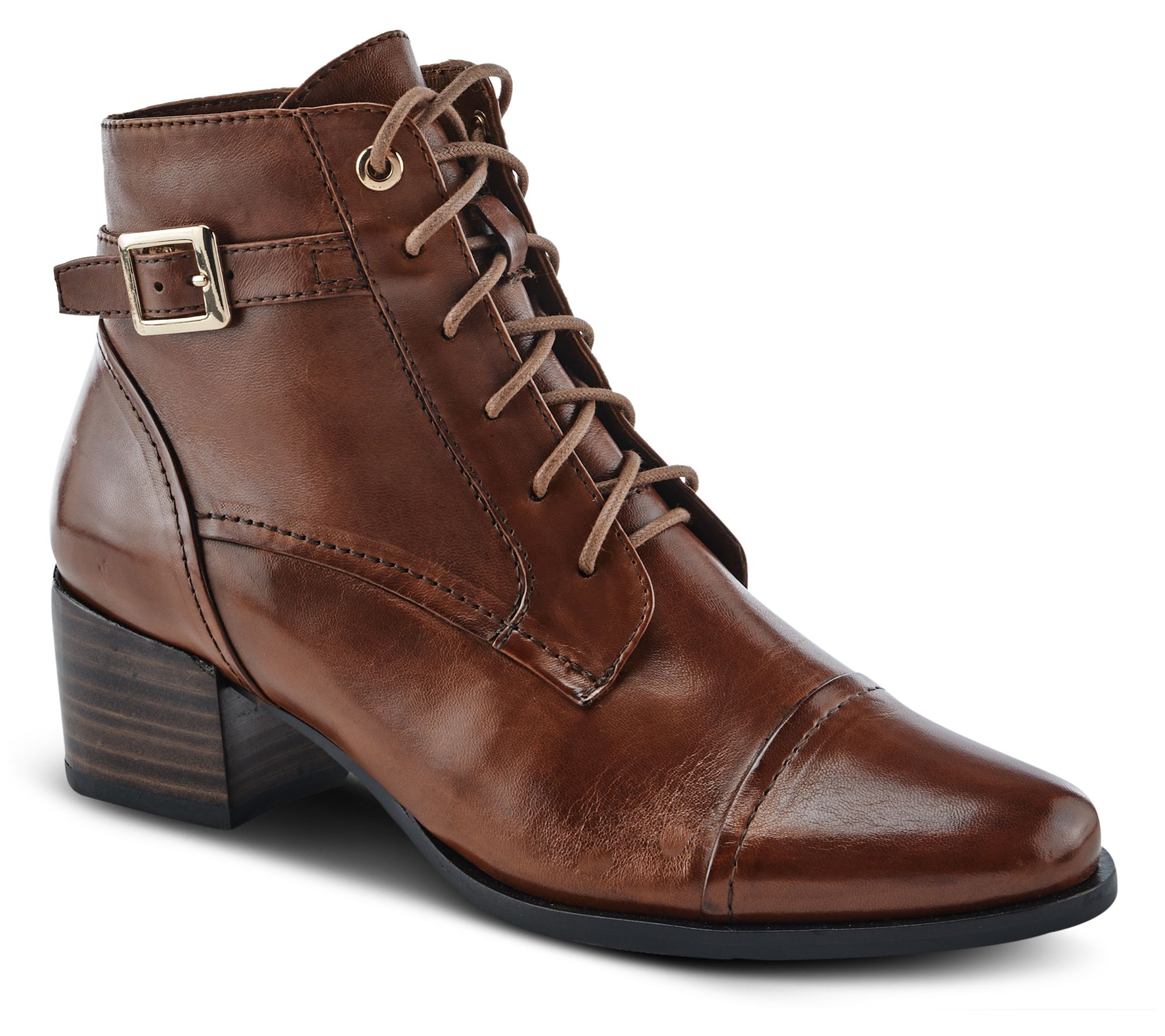 Spring Step Leather Booties - Buckleup