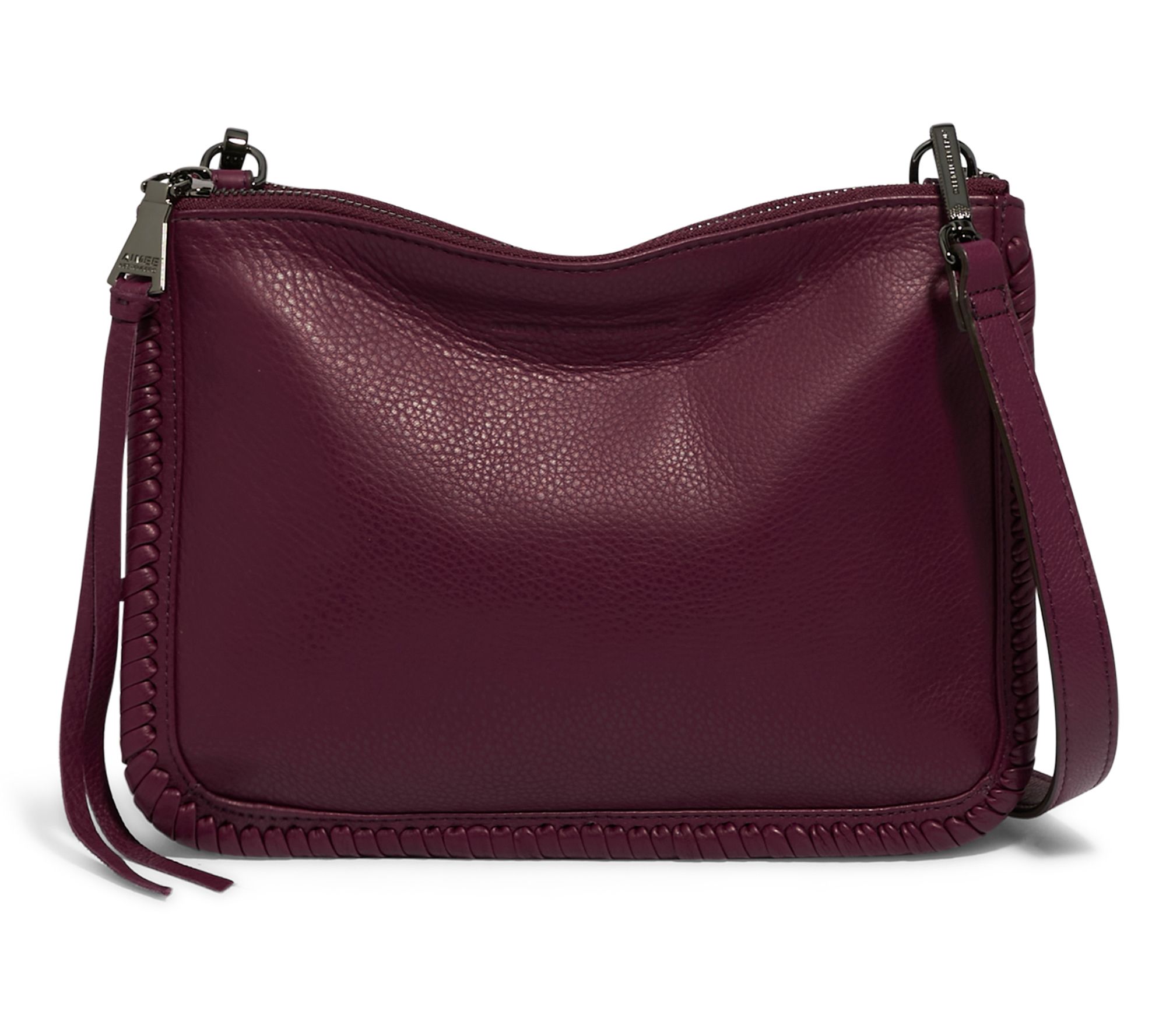 Aimee Kestenberg Women's Famous Double Zip Leather Crossbody Bag