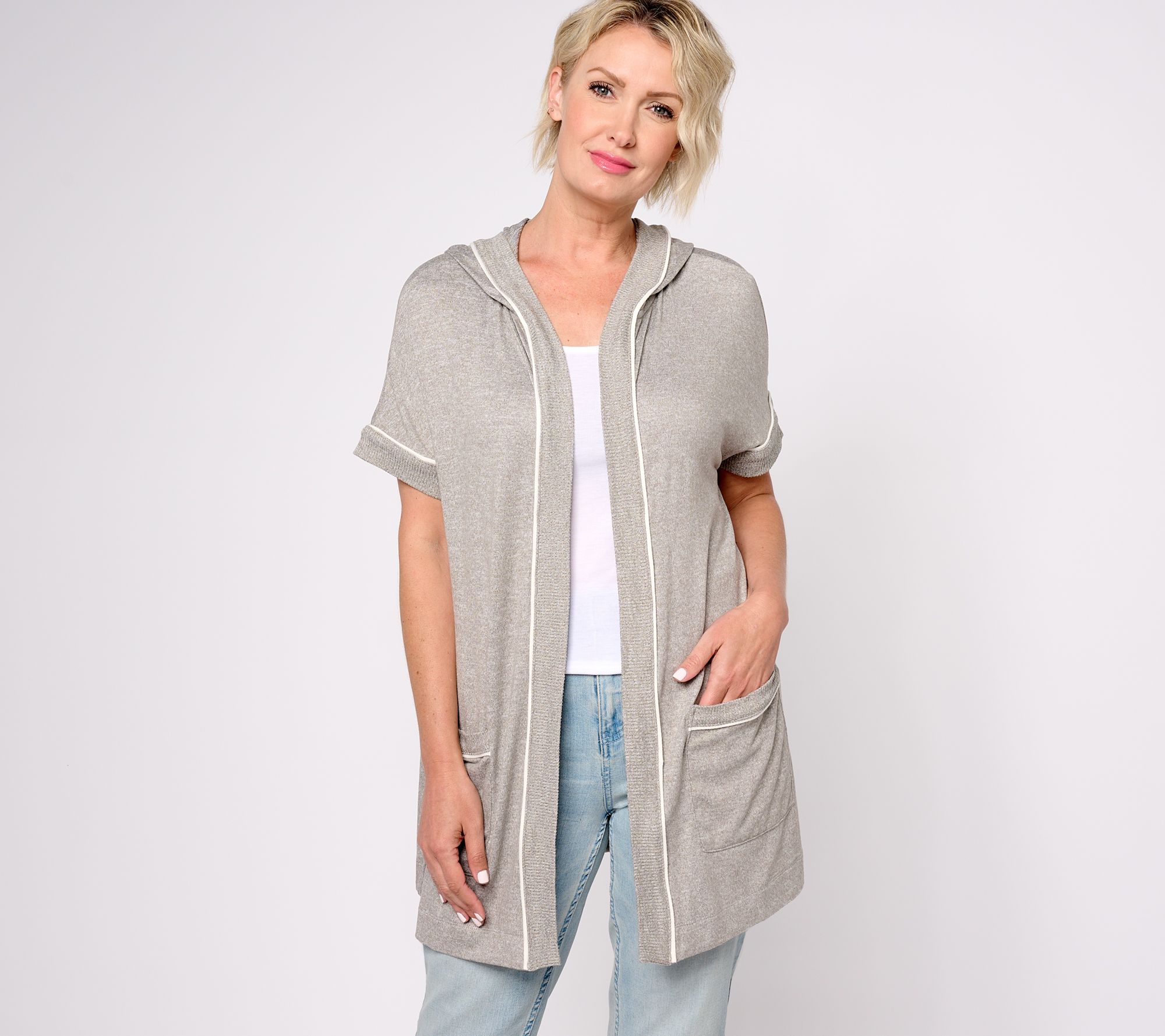 "As Is" Koolaburra by UGGCloud Jersey Short Sleeve Cardigan