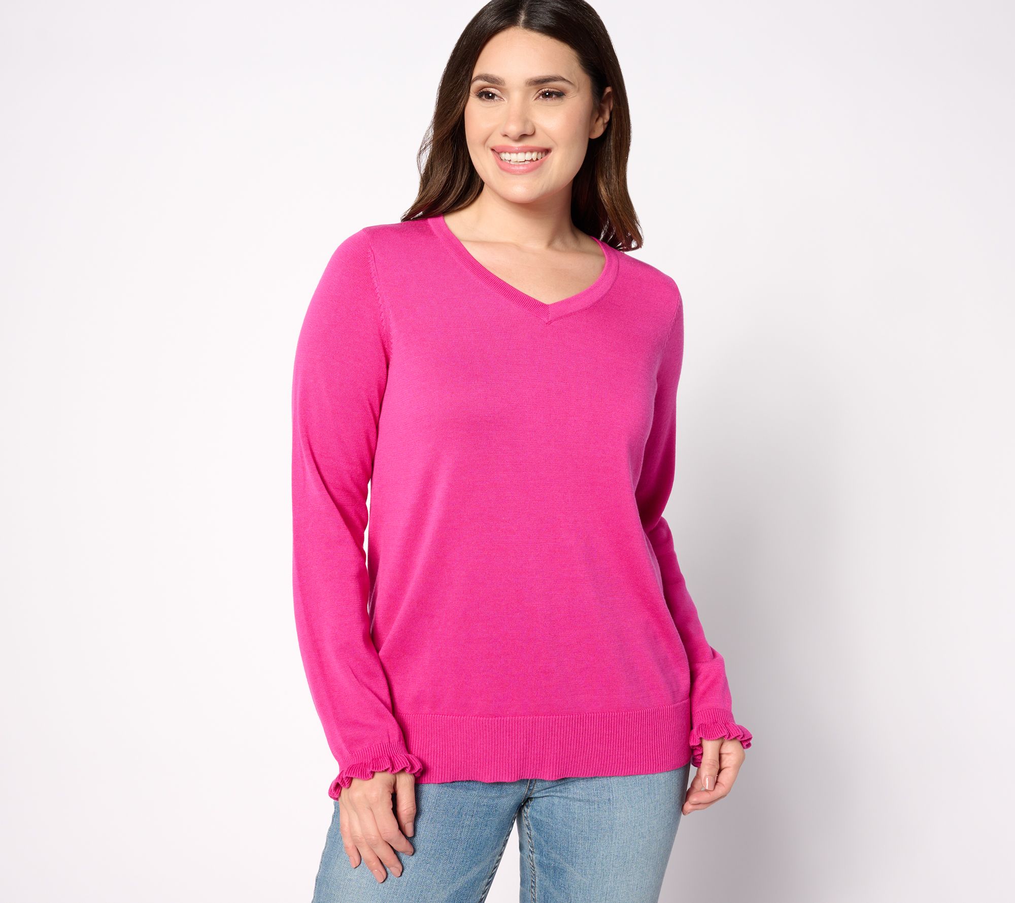 Belle by Kim Gravel Ruffle Sleeve Sweater