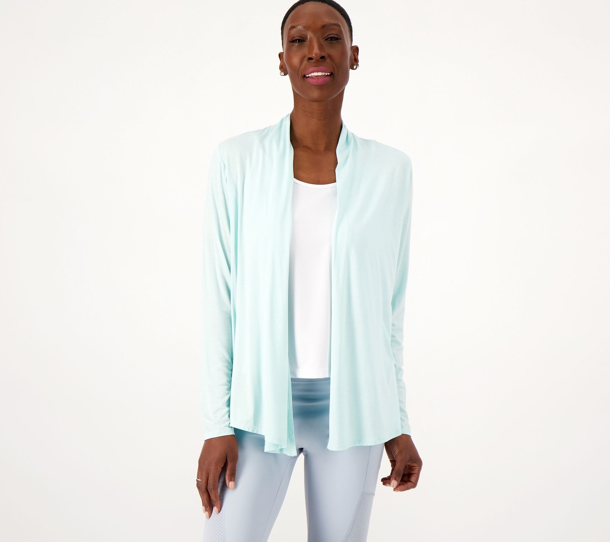 "As Is" zuda Z-Refresh Aloe Infused Open Front Cardigan