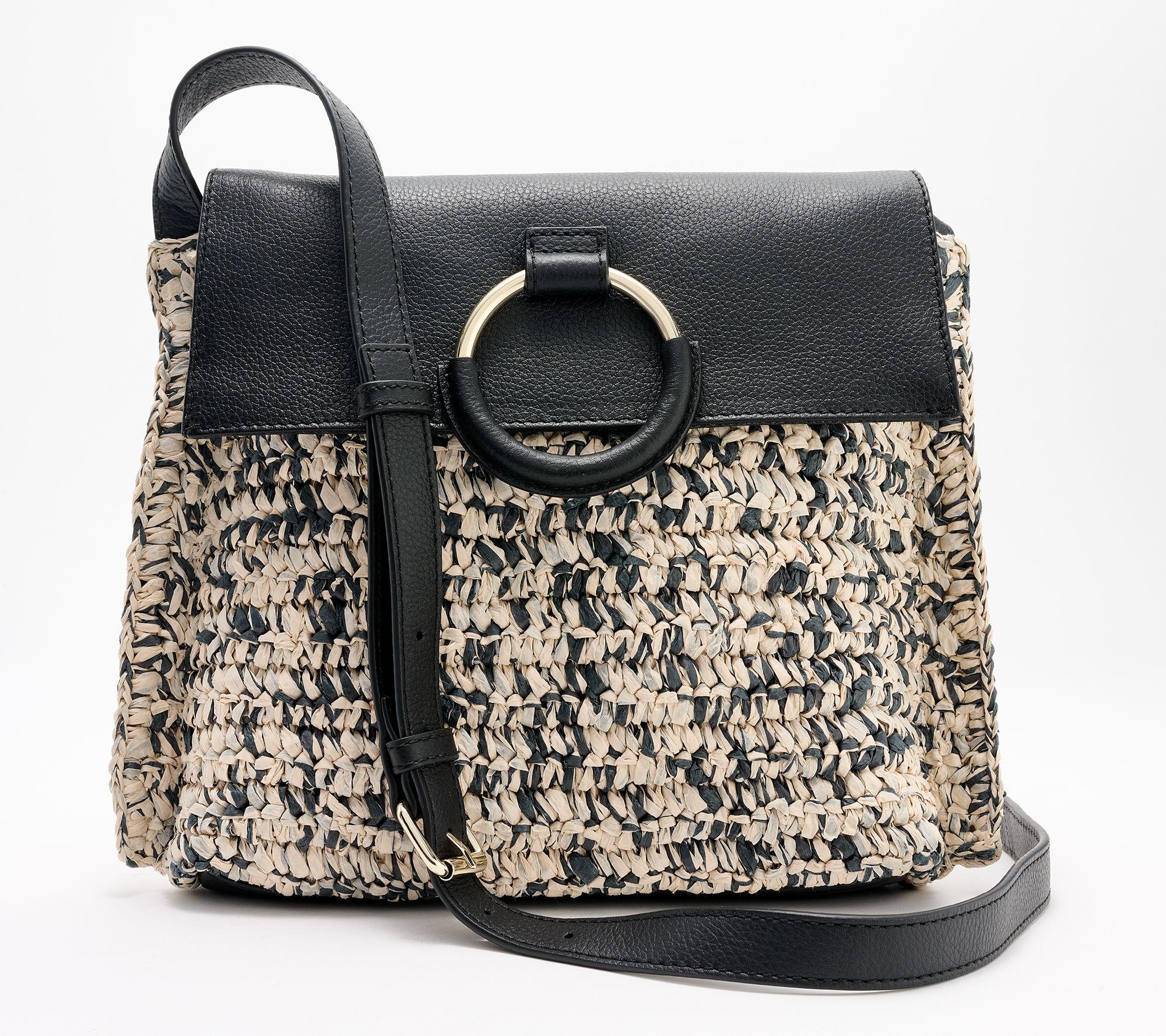Vince Camuto Raffia Livee Large Crossbody