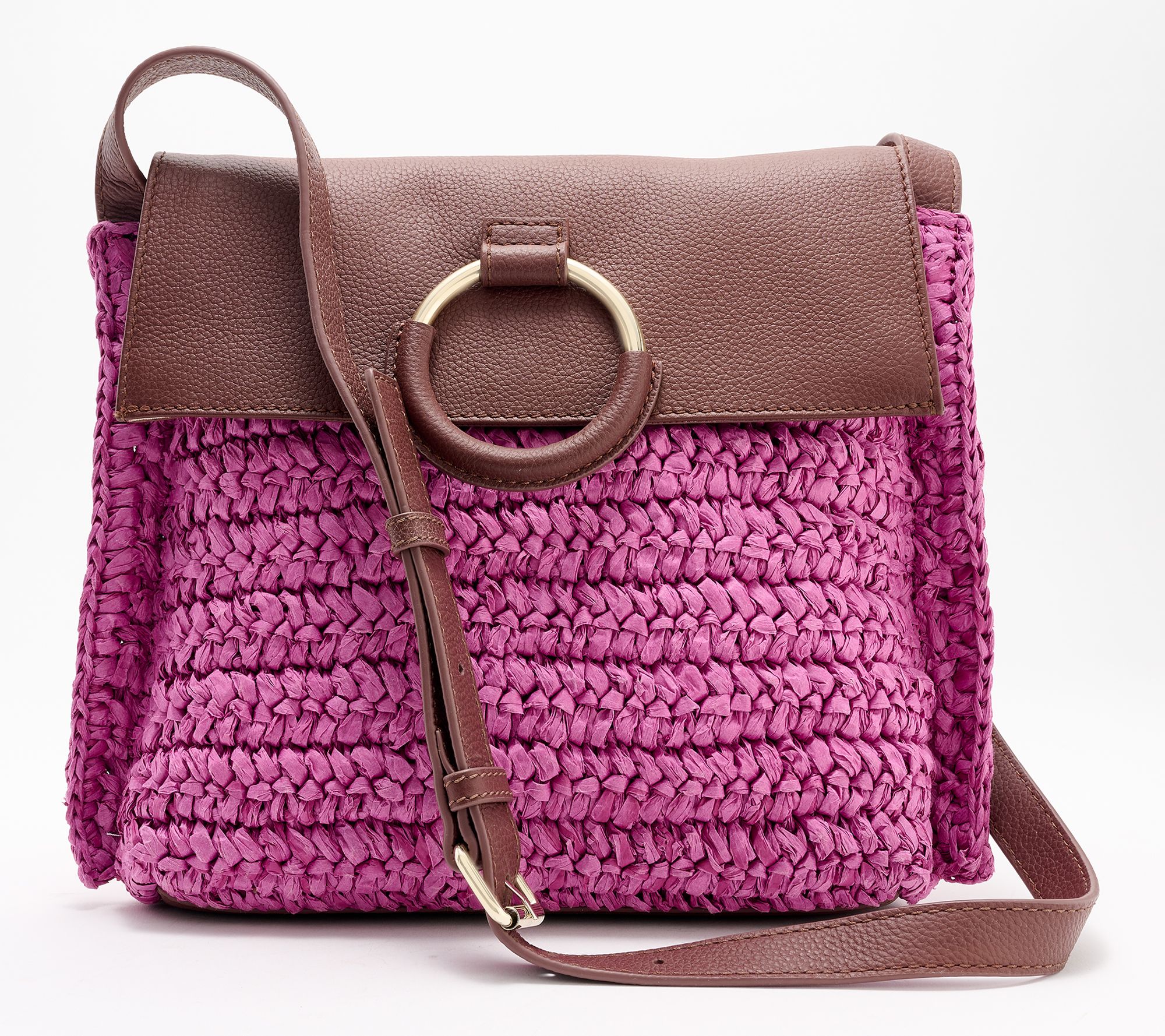 Vince Camuto Raffia Livee Large Crossbody