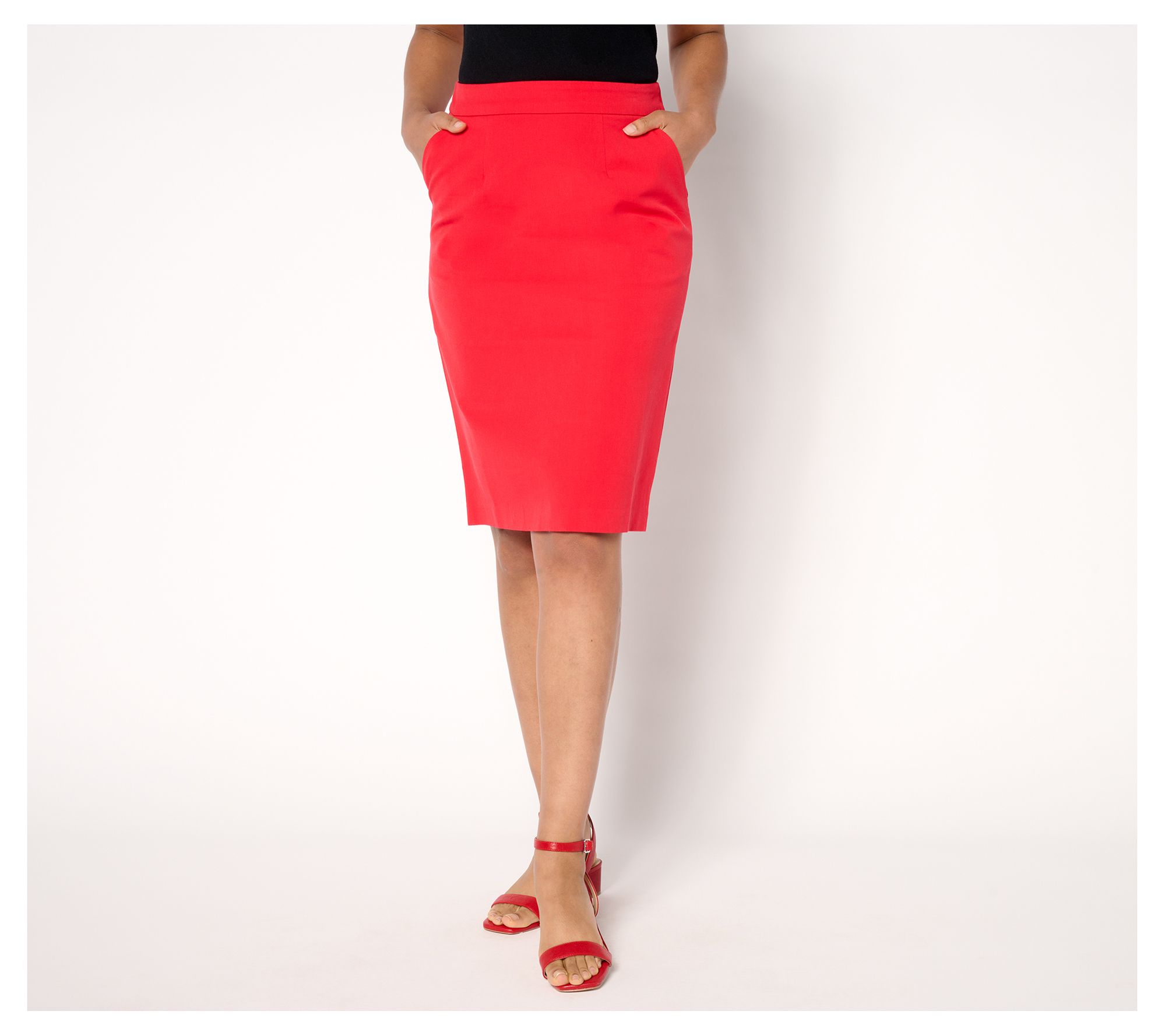 Isaac Mizrahi Live! Petite 24/7 Stretch Pencil Skirt