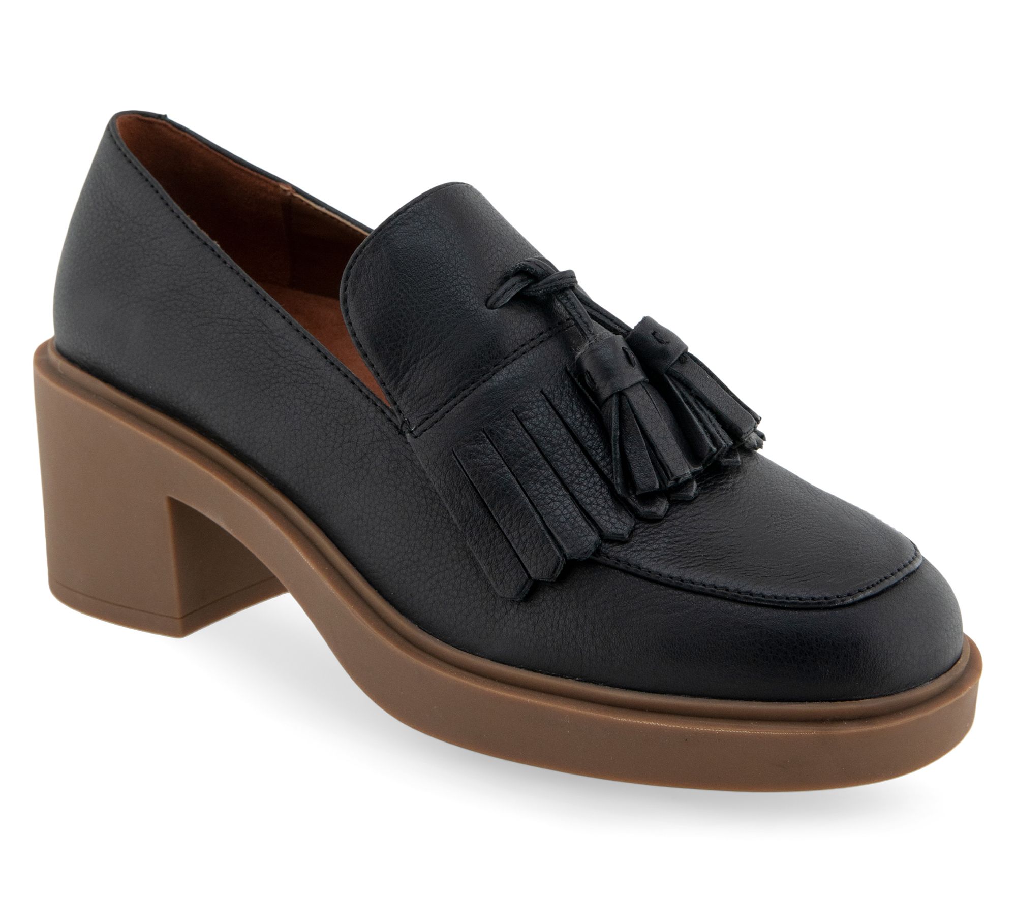 Aerosoles Fringe Detail Heeled Moc - Gibes