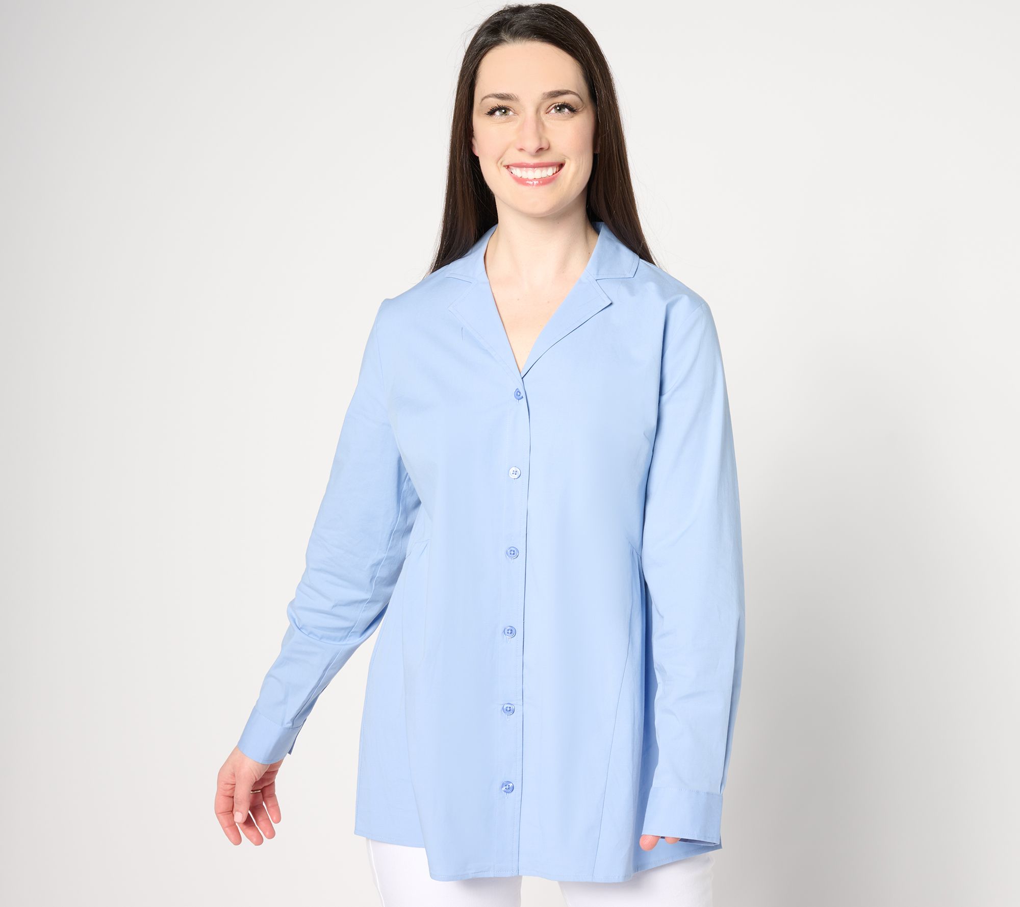 Joan Rivers Petite Athena Woven Button-Front Top