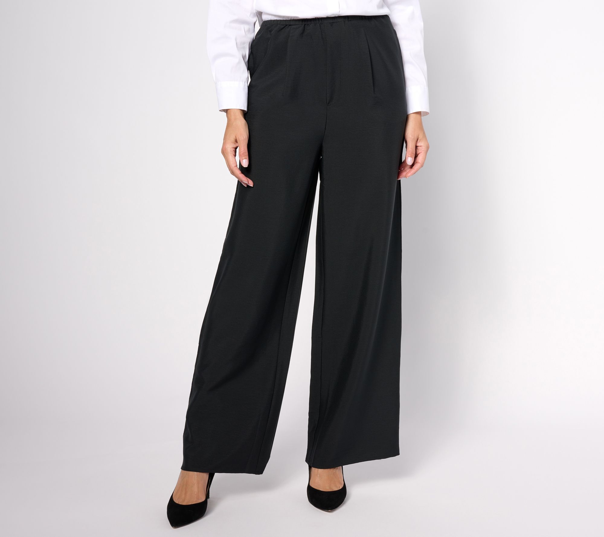 "As Is" Studio Park x Amy Stran Petite Wide Leg Pleated Pant