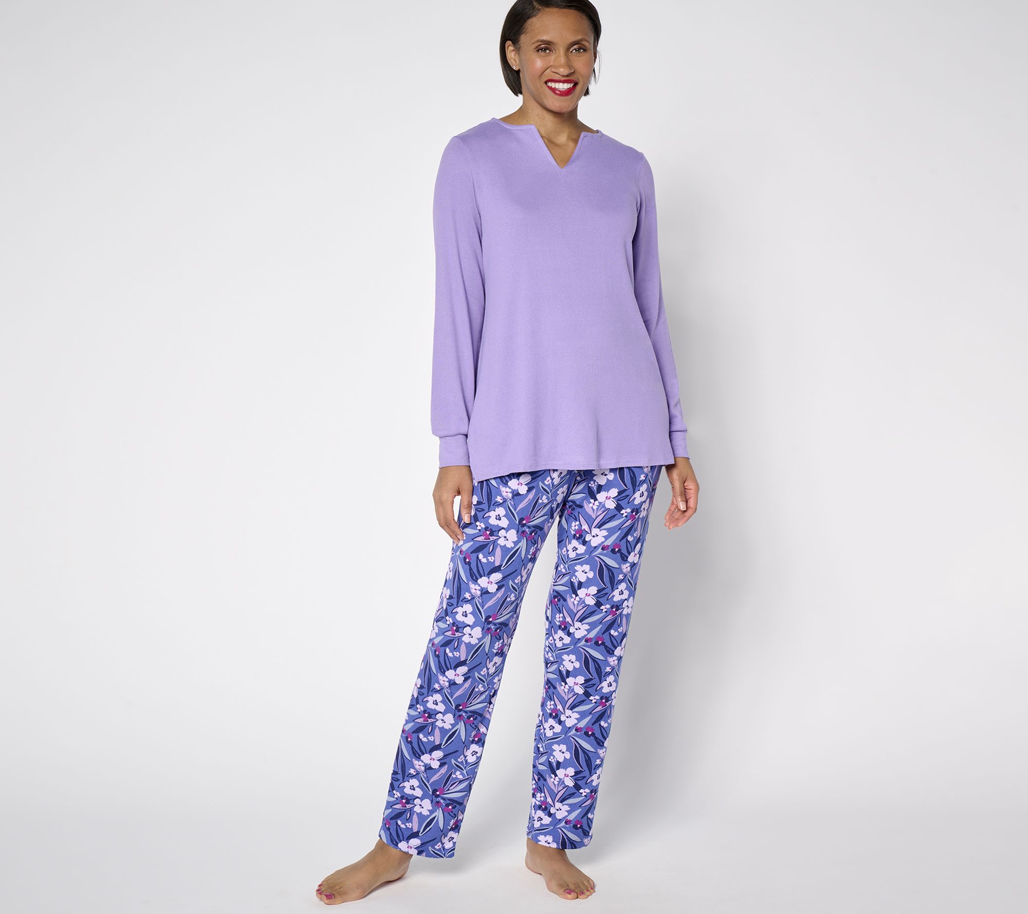 Stan Herman Brushed Sweater Knit Pajama Set