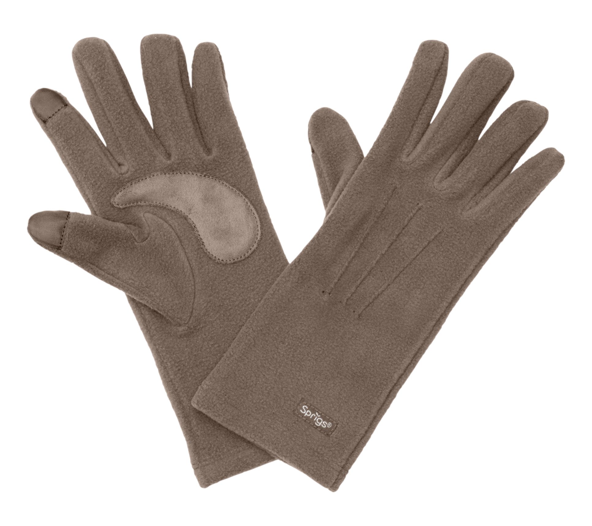 Sprigs Women's Fleece Texting Gloves with Tech Touch and Suede Grip
