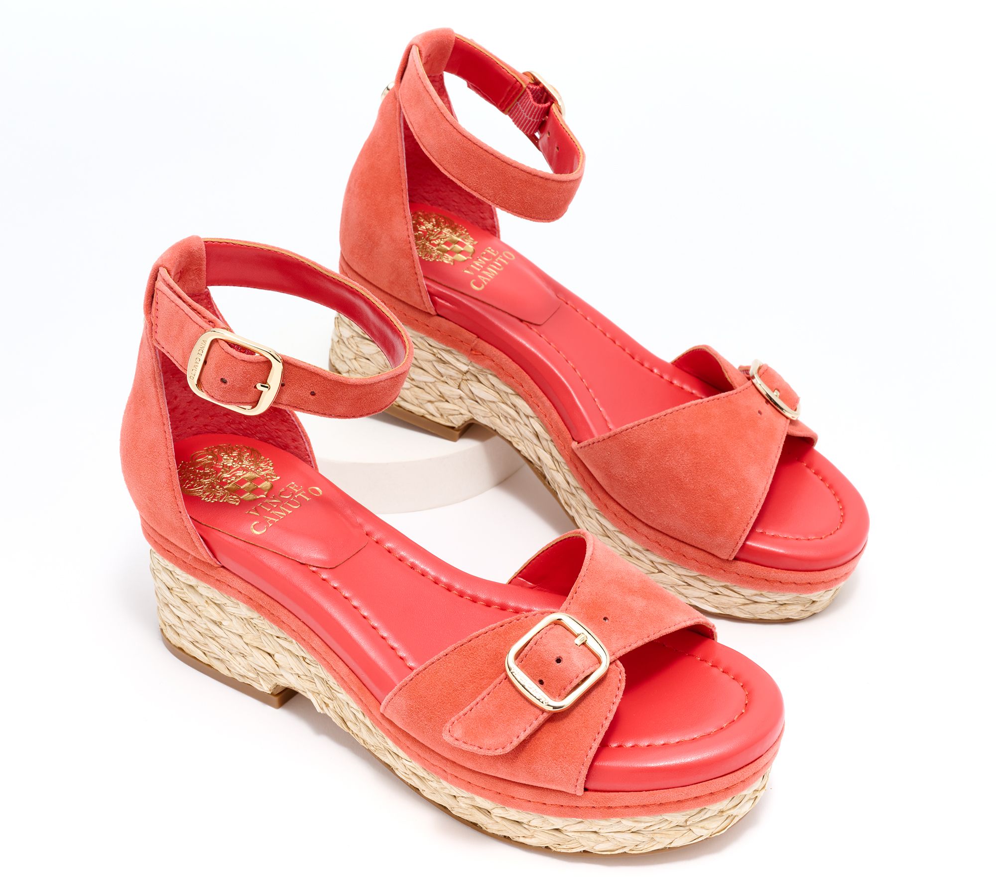 "As Is" Vince Camuto Adjustable Wedge Sandals - Meterrey