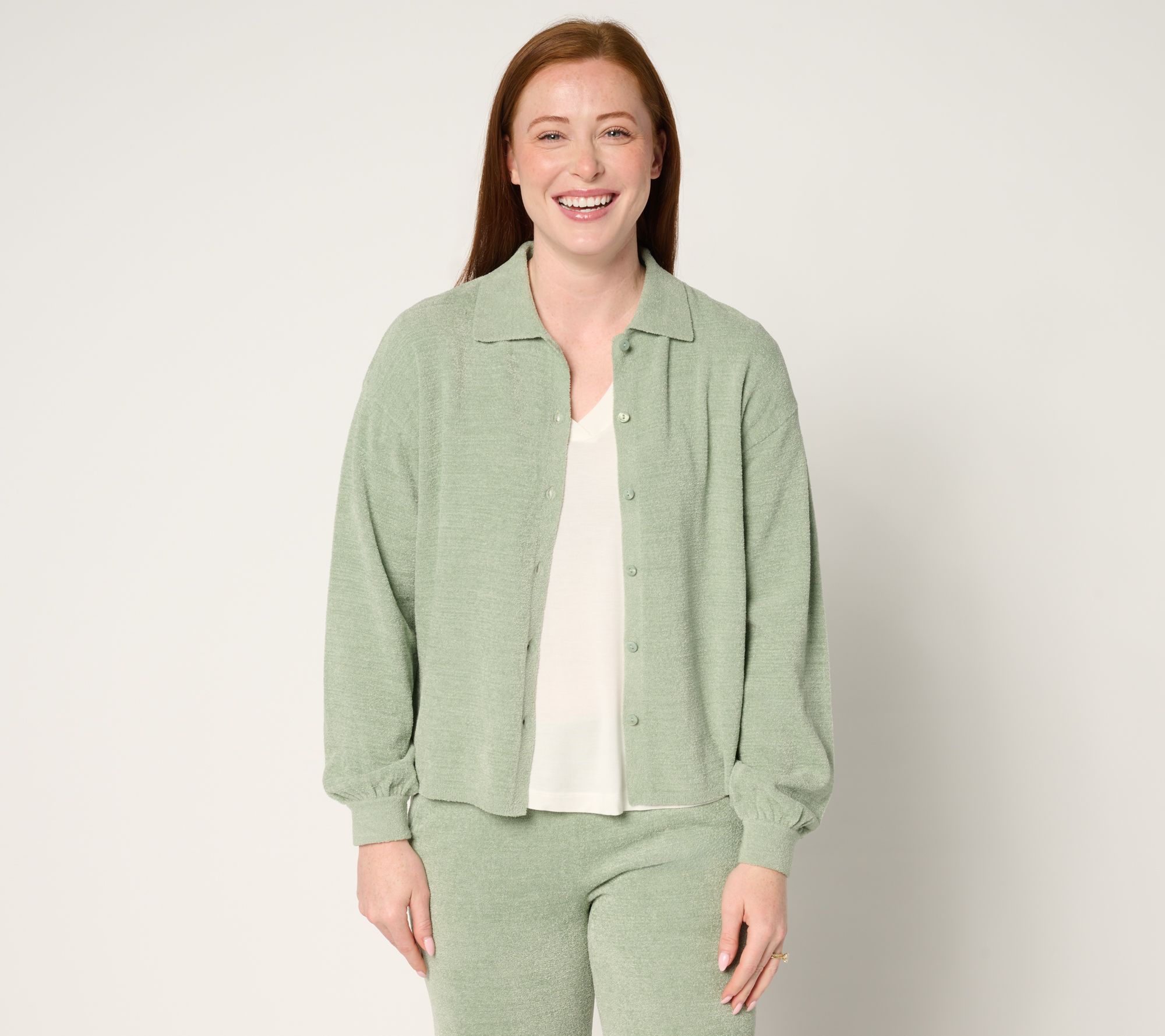 Barefoot Dreams CozyChic Ultra Lite Button Down Shirt