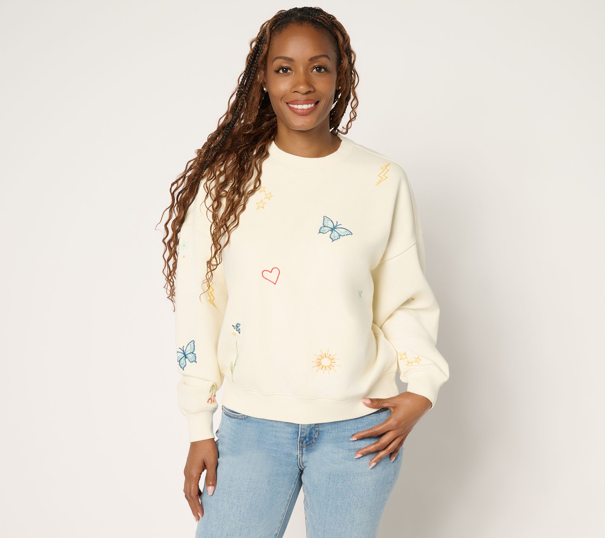 Driftwood Jeans Teddy Crew Neck Pullover - Doodle