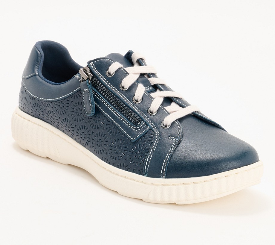 Clarks Collection Embossed Leather Sneaker - Caroline Rio