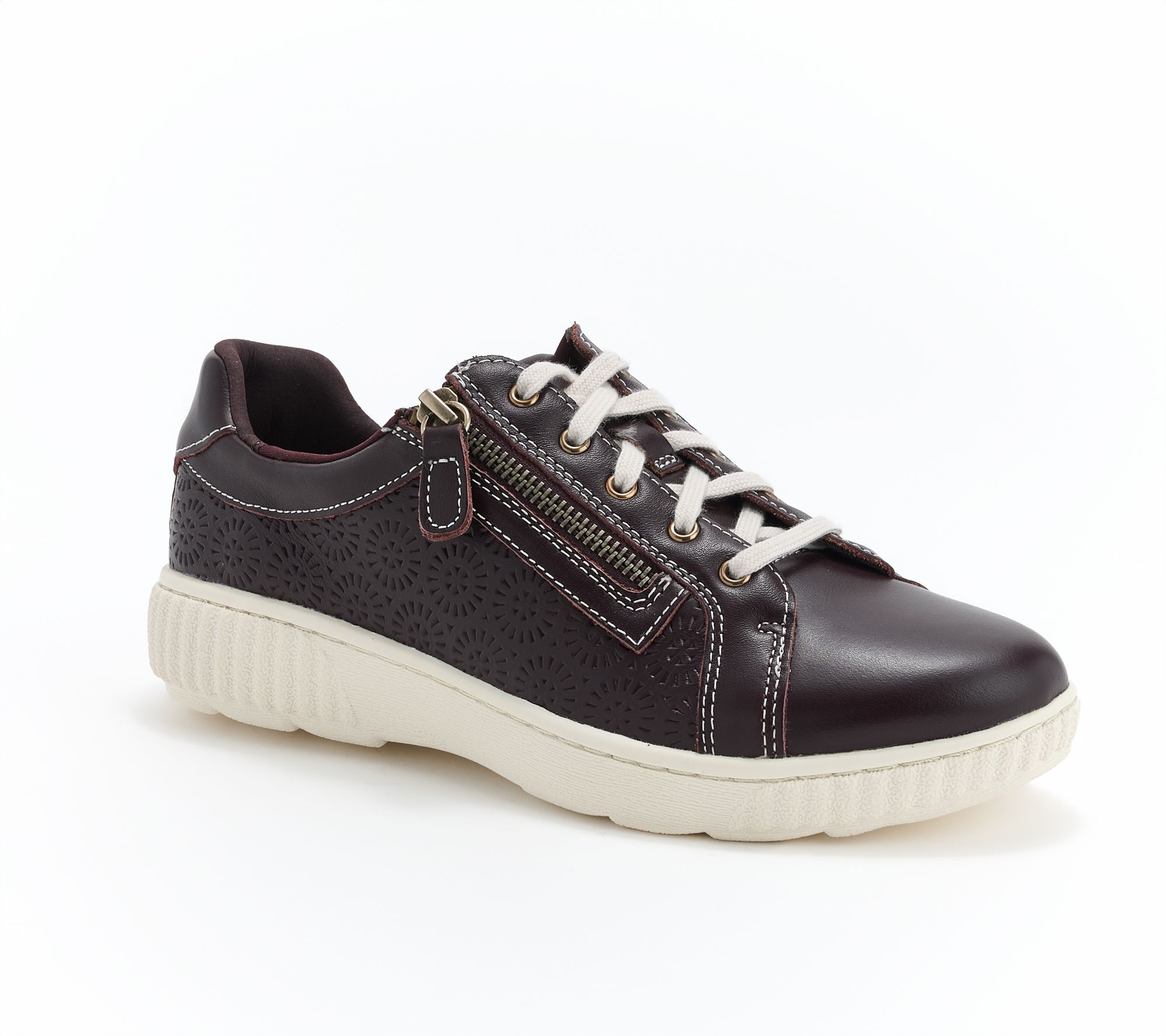 Clarks Collection Embossed Leather Sneaker - Caroline Rio