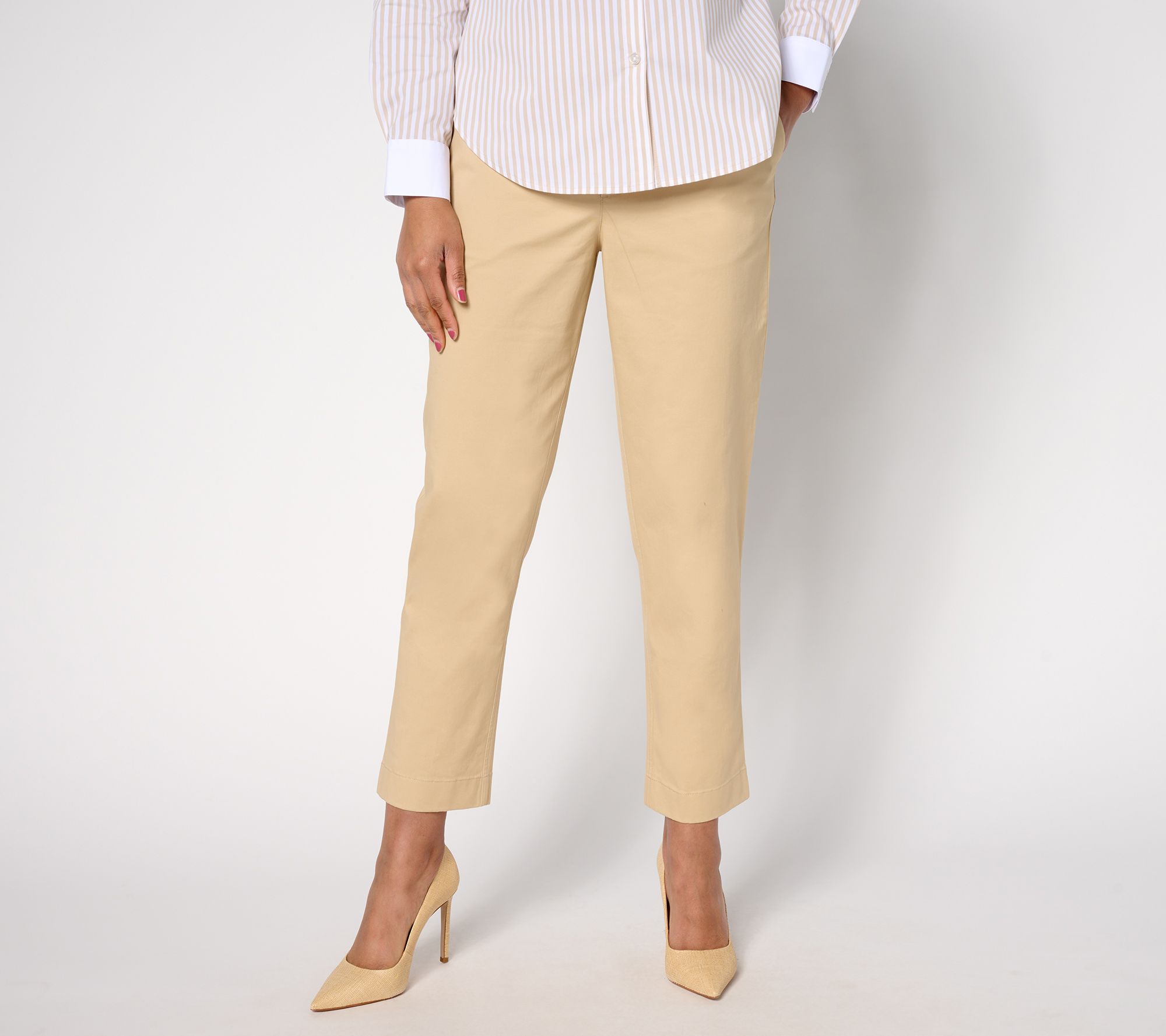 Studio Park x Rosina Grosso Petite Stretch Twill Ankle Pant