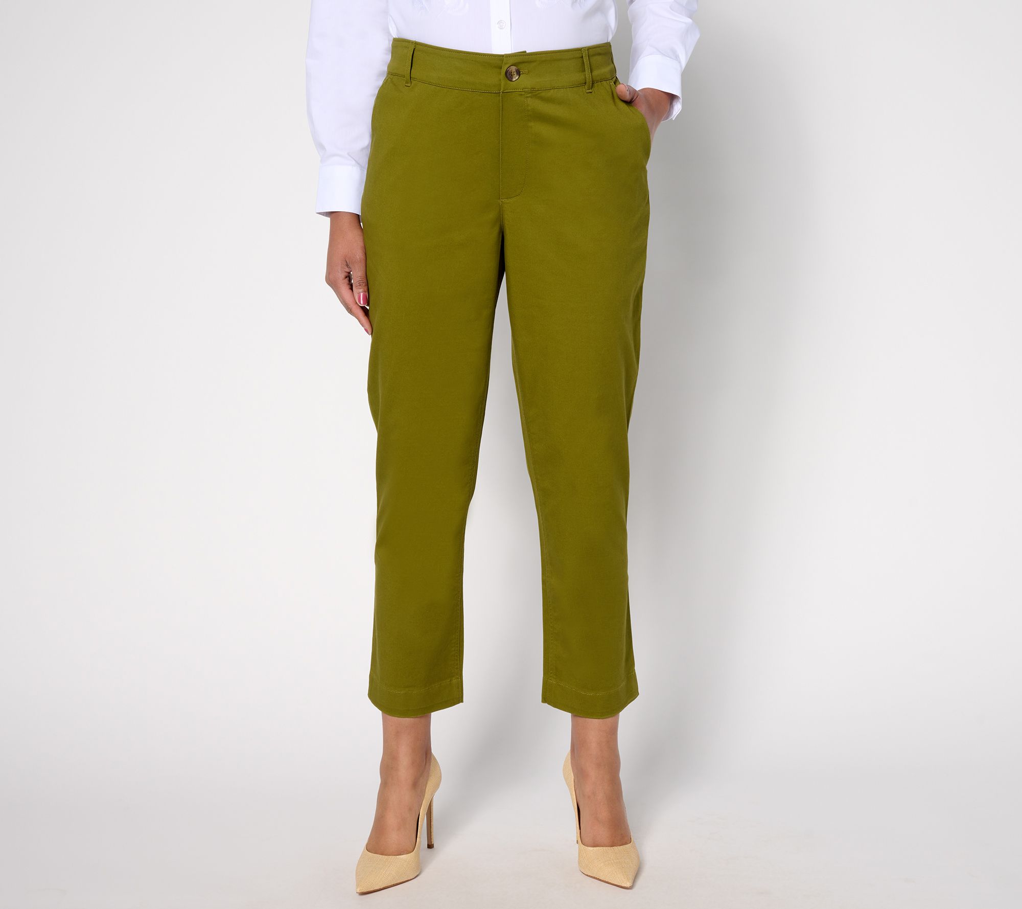 Studio Park x Rosina Grosso Petite Stretch Twill Ankle Pant