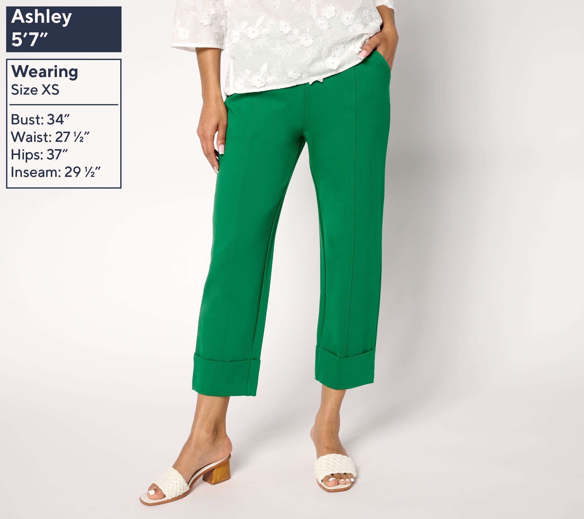 Isaac Mizrahi Live! Sublime Stretch Ponte Crop Pants - QVC.com