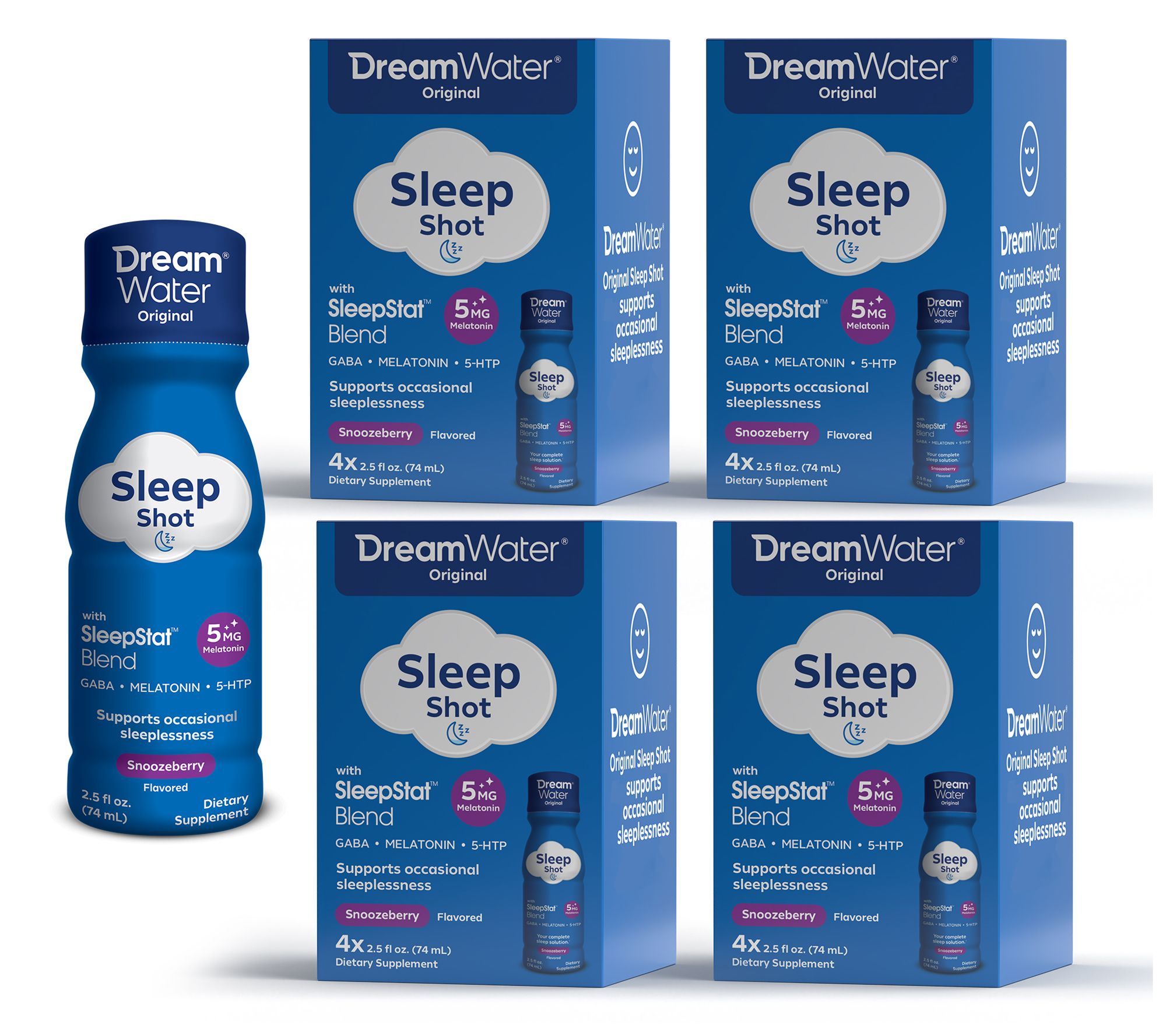  Dreamwater Sleep Shots (16) 2.5-oz Melatonin Blend Drinks