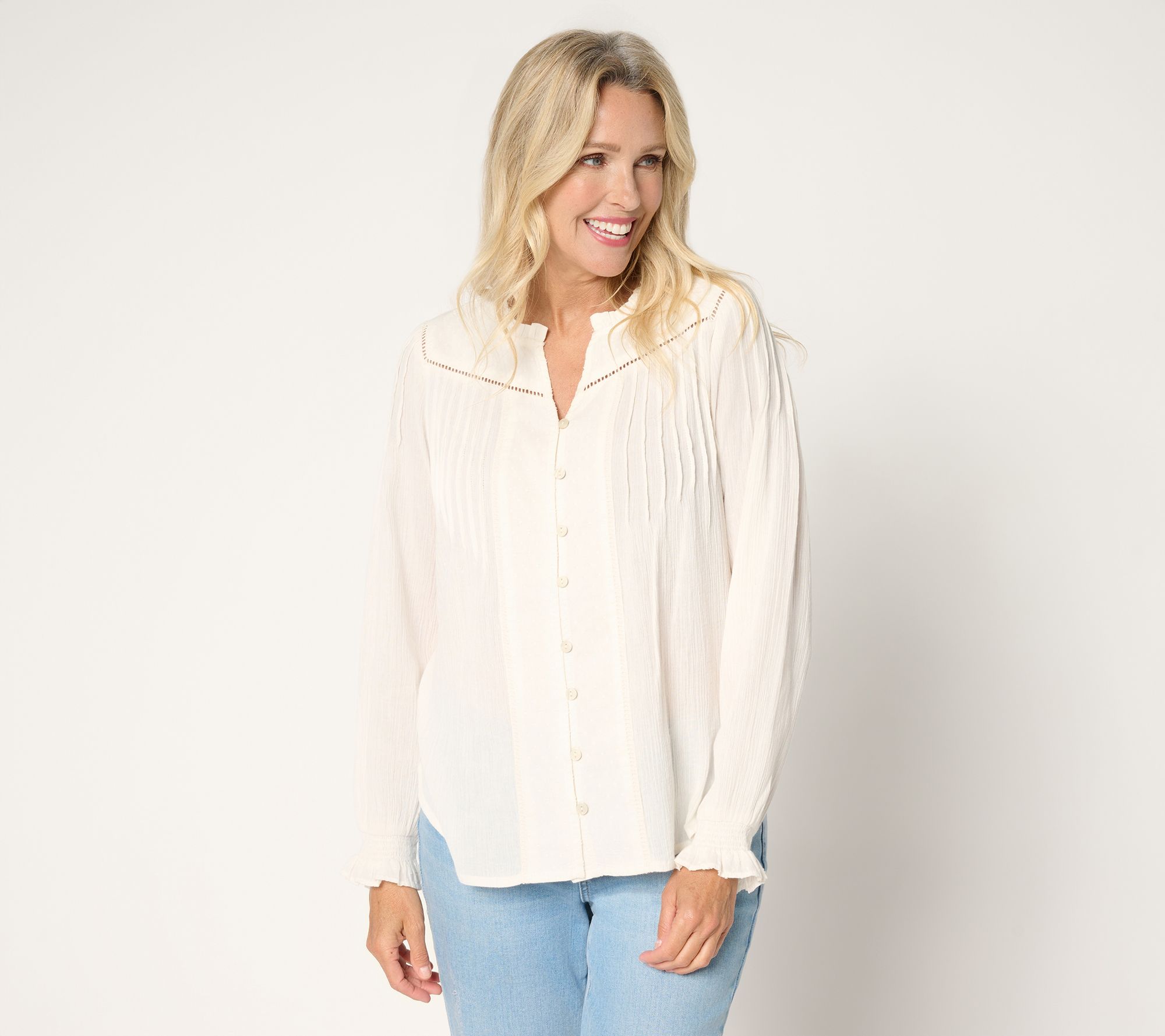 Ree by the Pioneer Woman 100% Cotton Clip Dot Blouse