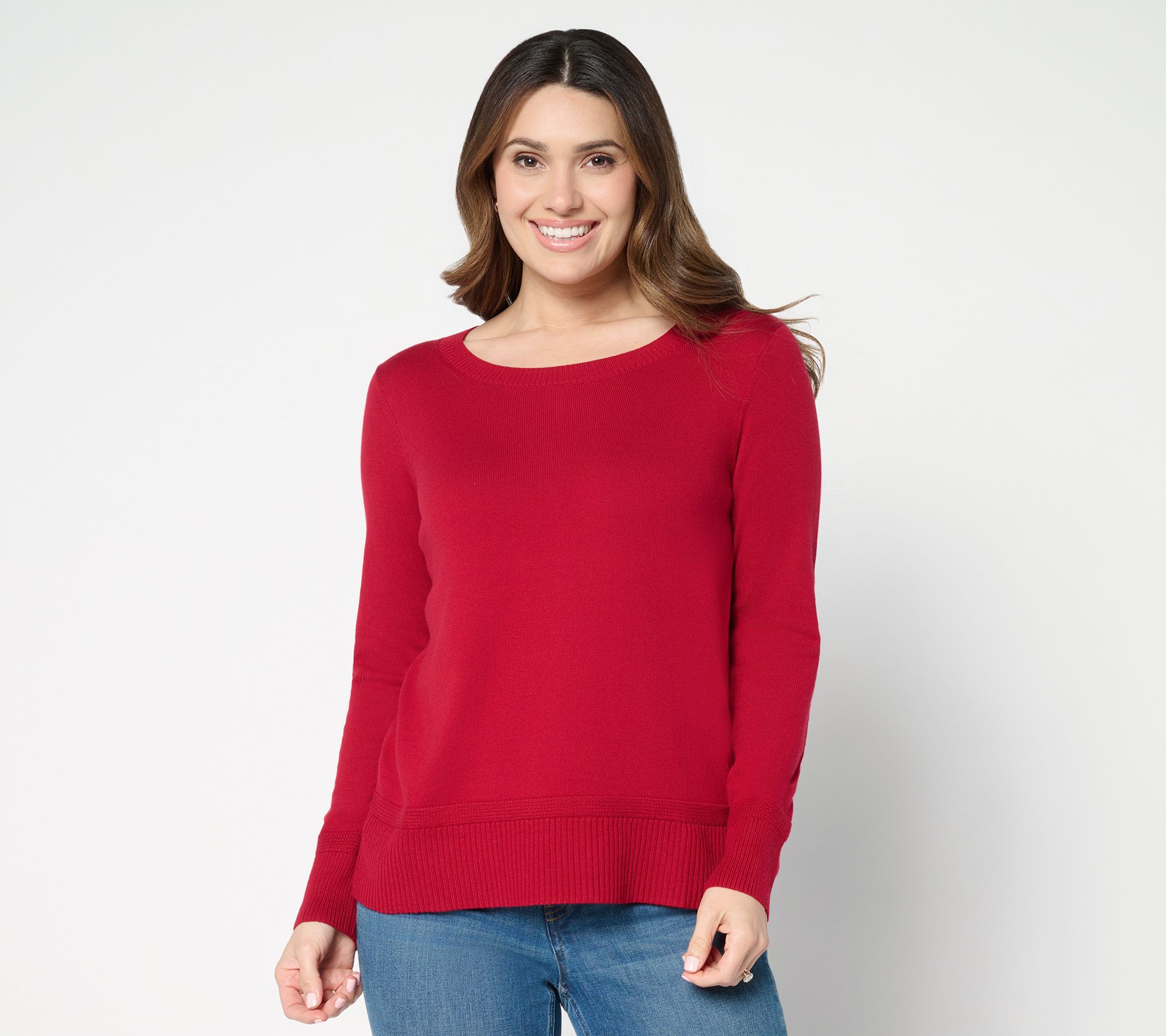 Attitudes by Renee Round Neck Pullover Sweater