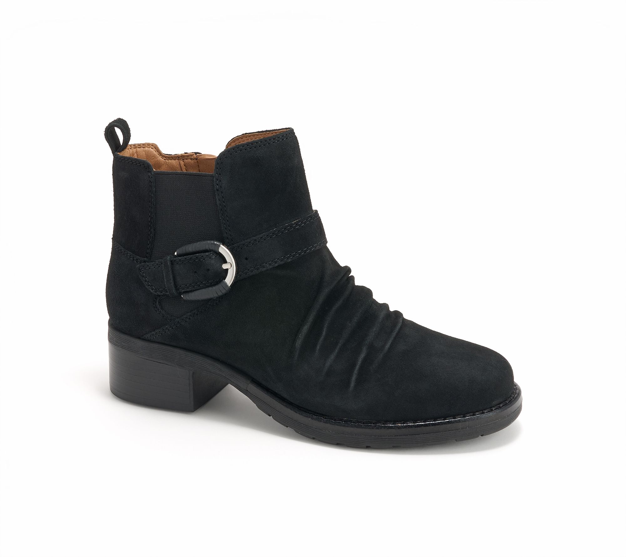 Earth Leather Ankle Boot with Buckle - Zane