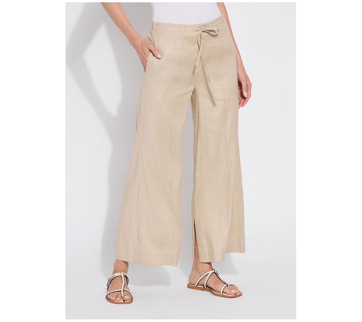 Lysse New York Nixie Drawstring Linen Wide LegPant