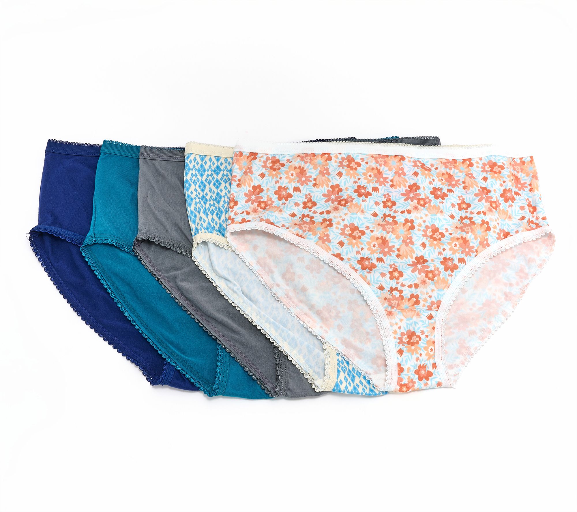 MUK LUKS Cloud Knit Comfort Panty Set of 5