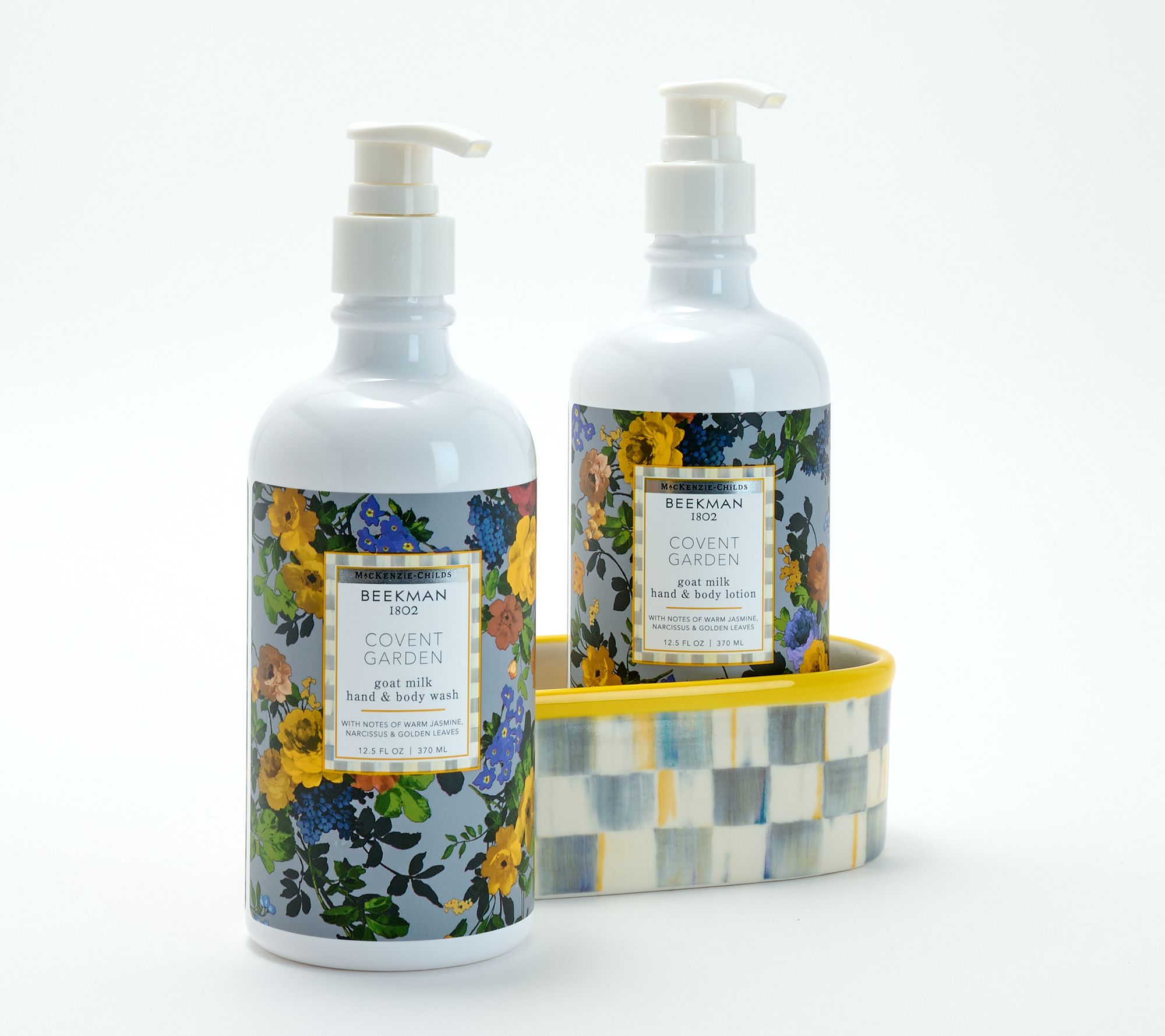 Beekman 1802 x MacKenzie Childs Hand & Body Wash & Lotion w/ Caddy