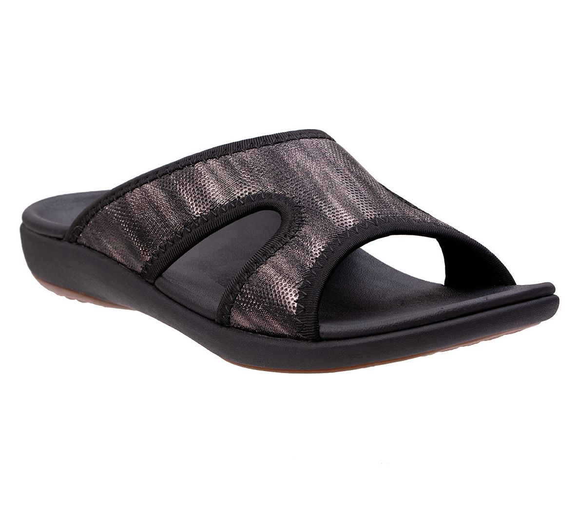 Revitalign Orthotic Metallic Slide Sandals - Brook