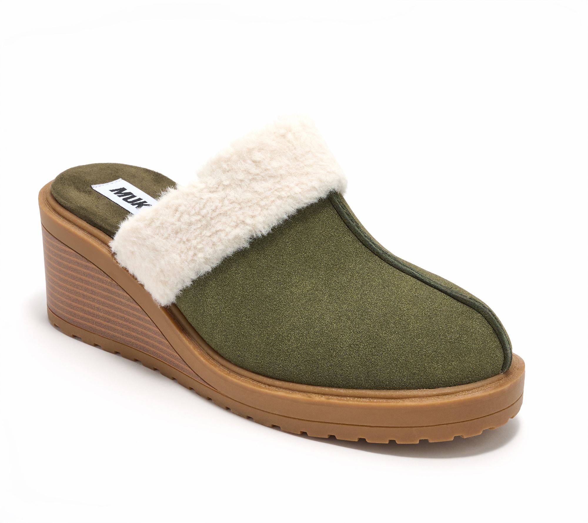 Muk Luks Faux Fur Lined Wedges - Sophia