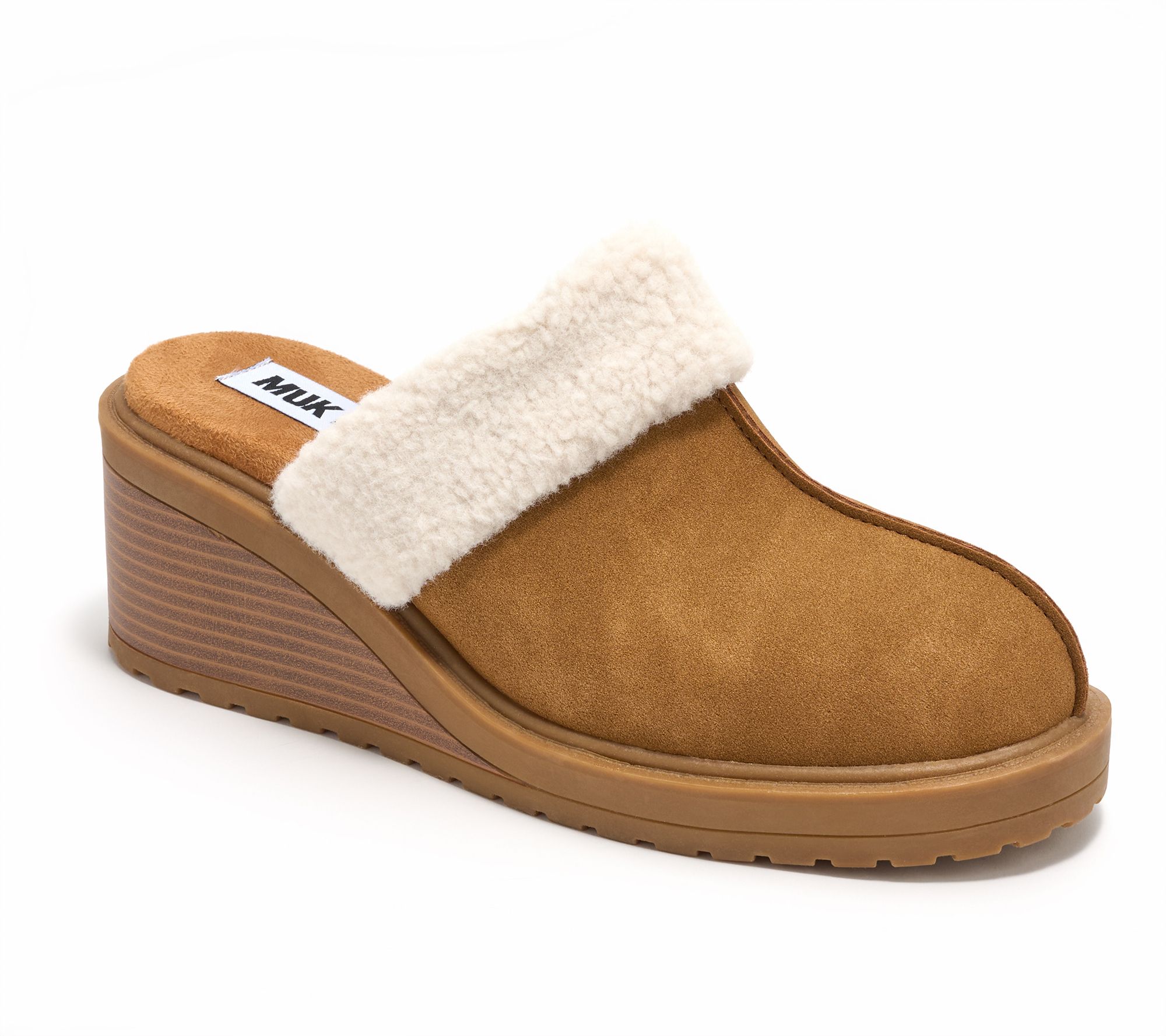 Muk Luks Faux Fur Lined Wedges - Sophia